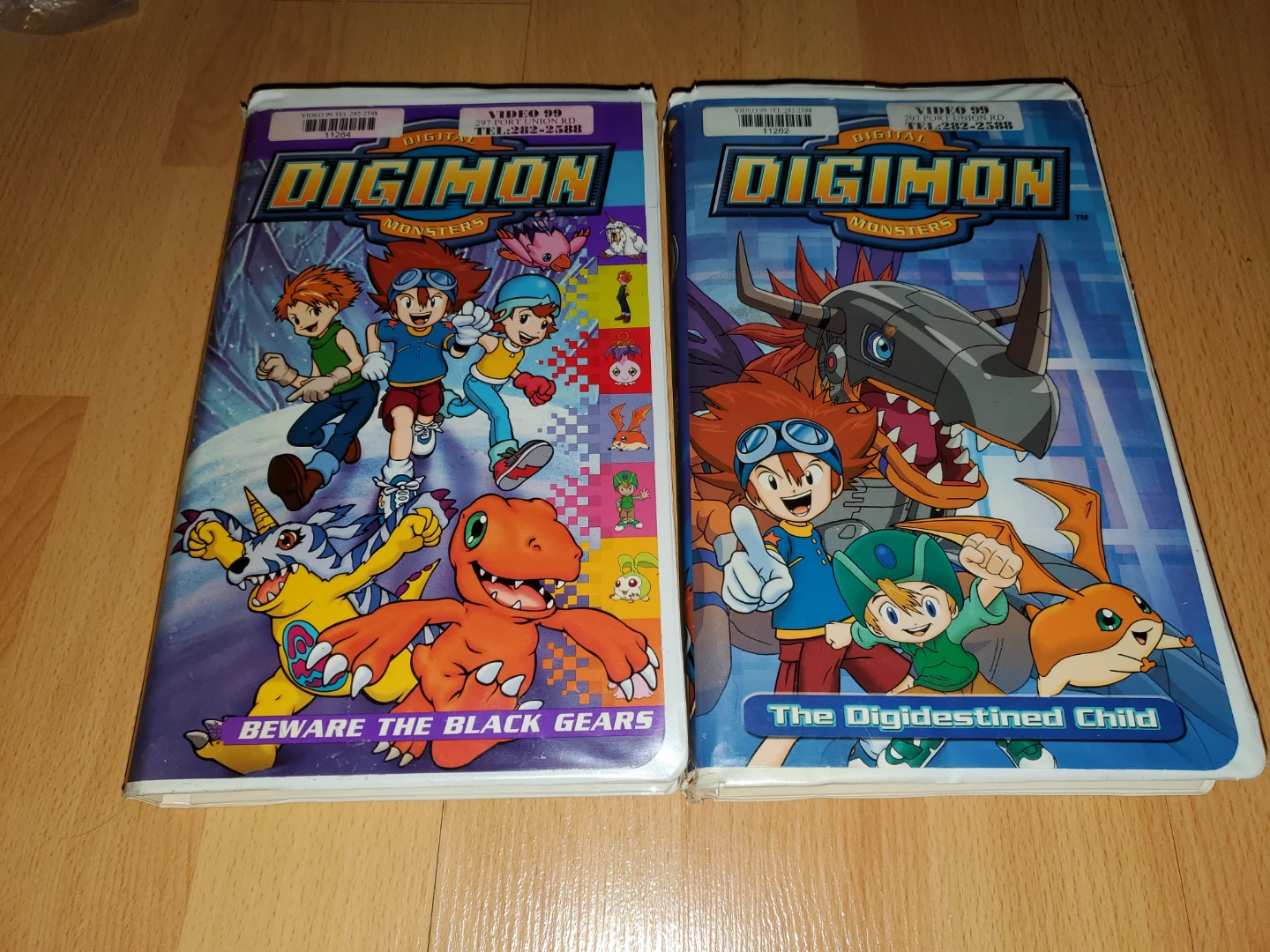 $10 each (Ex-Rental) Digimon Digital Monsters VHS Tapes