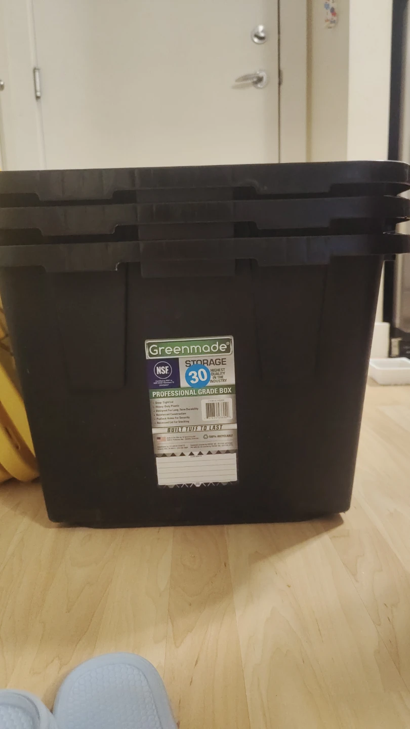 Greenmade Professional Grade Storage Tote Bin with Lid each ＄12 - photo 2