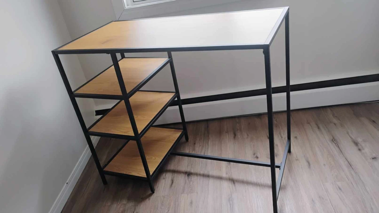Industrial Style Desk with Shelving