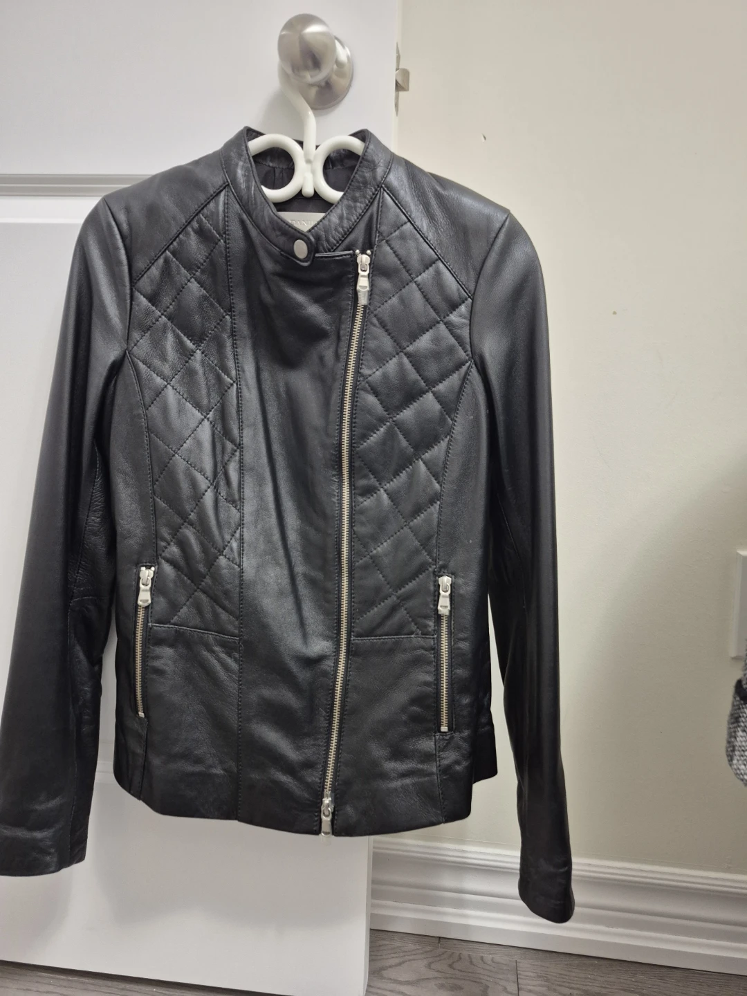 DANIER Quilted Black Leather Moto Jacket - photo 2