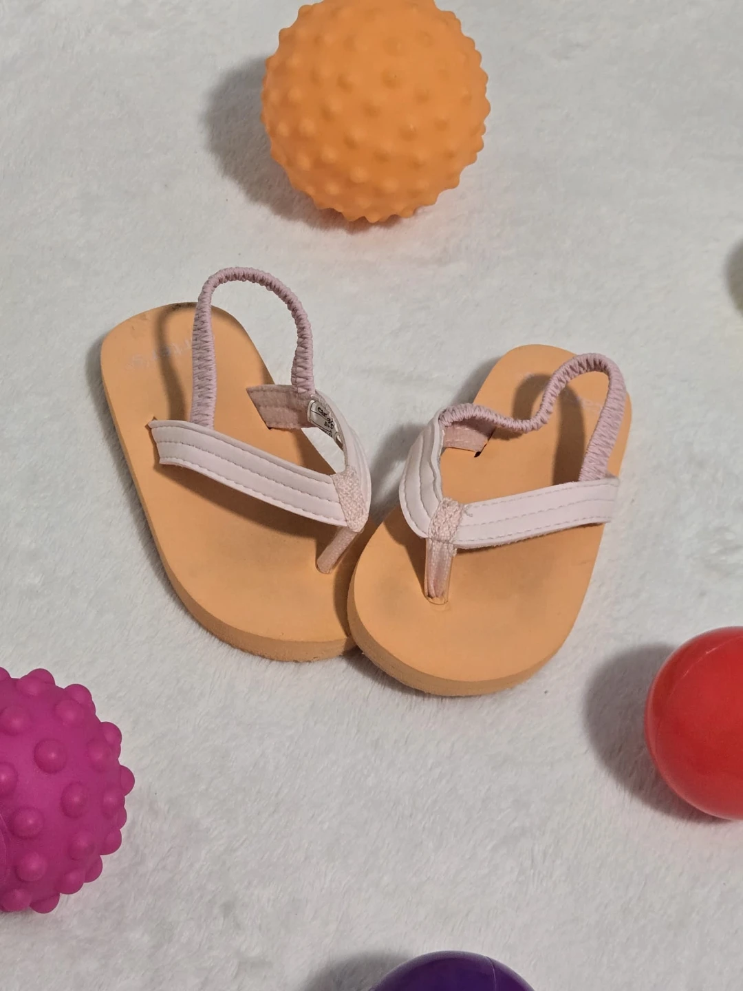 Carter's Pink Elastic Strap Sandals