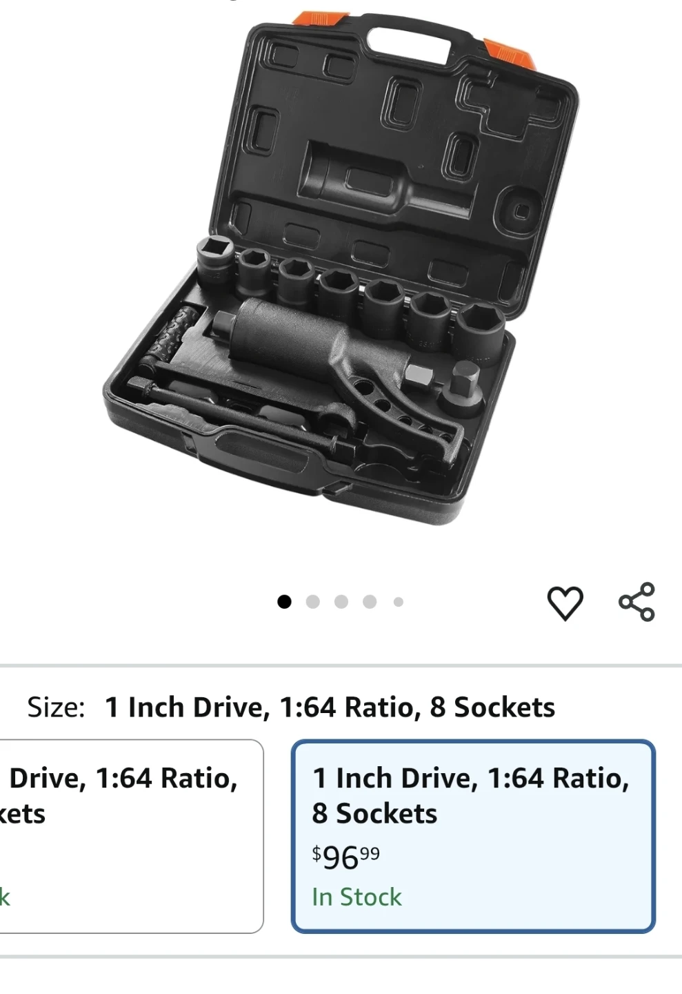 Vevor 1 Inch Drive Torque Multiplier Wrench Set 8 Sockets - photo 3