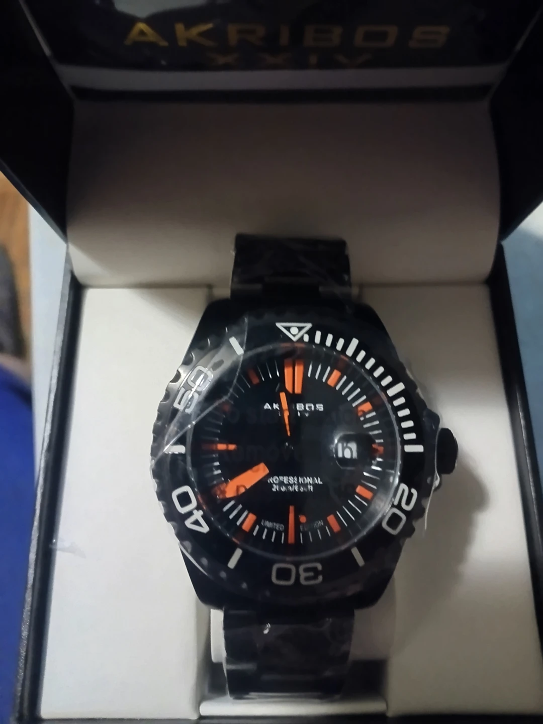 Akribos XXIV Men's Dive Watch - Black Orange - photo 3