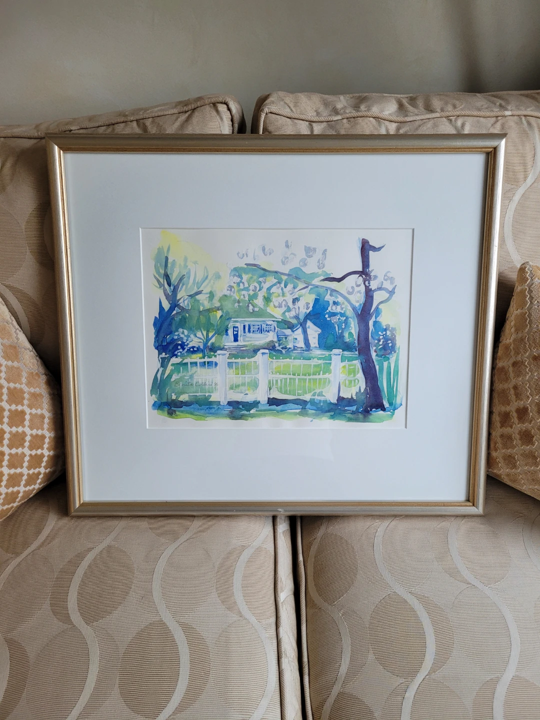 Framed Original Watercolor Painting by Benita Collini