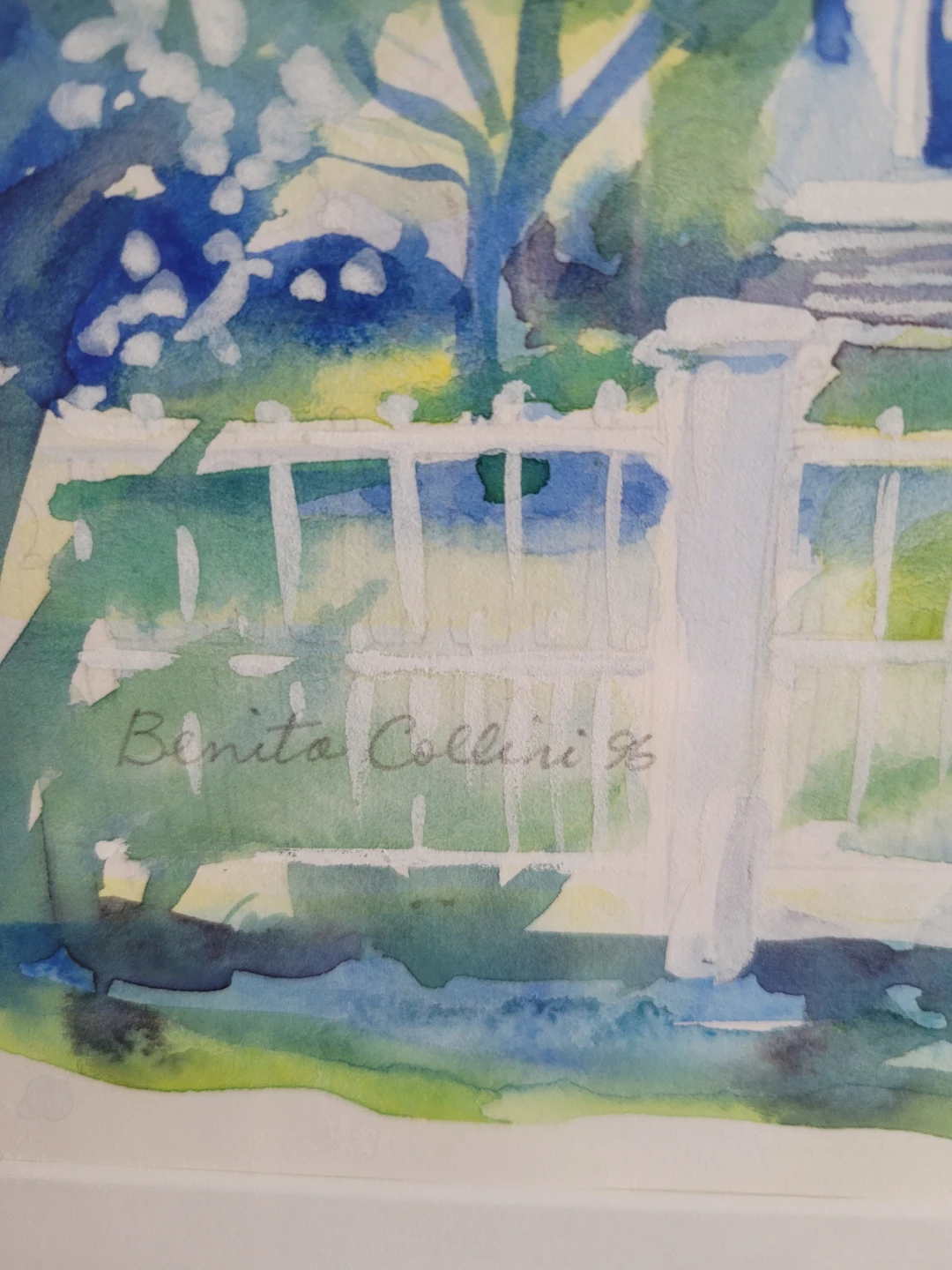Framed Original Watercolor Painting by Benita Collini - photo 3