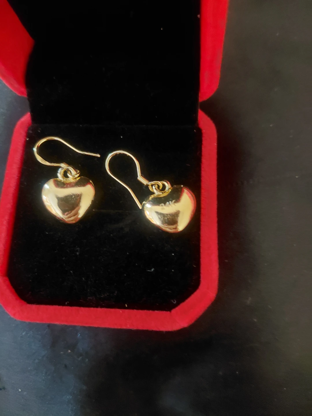 24k gold heart earrings 💛 ✨️