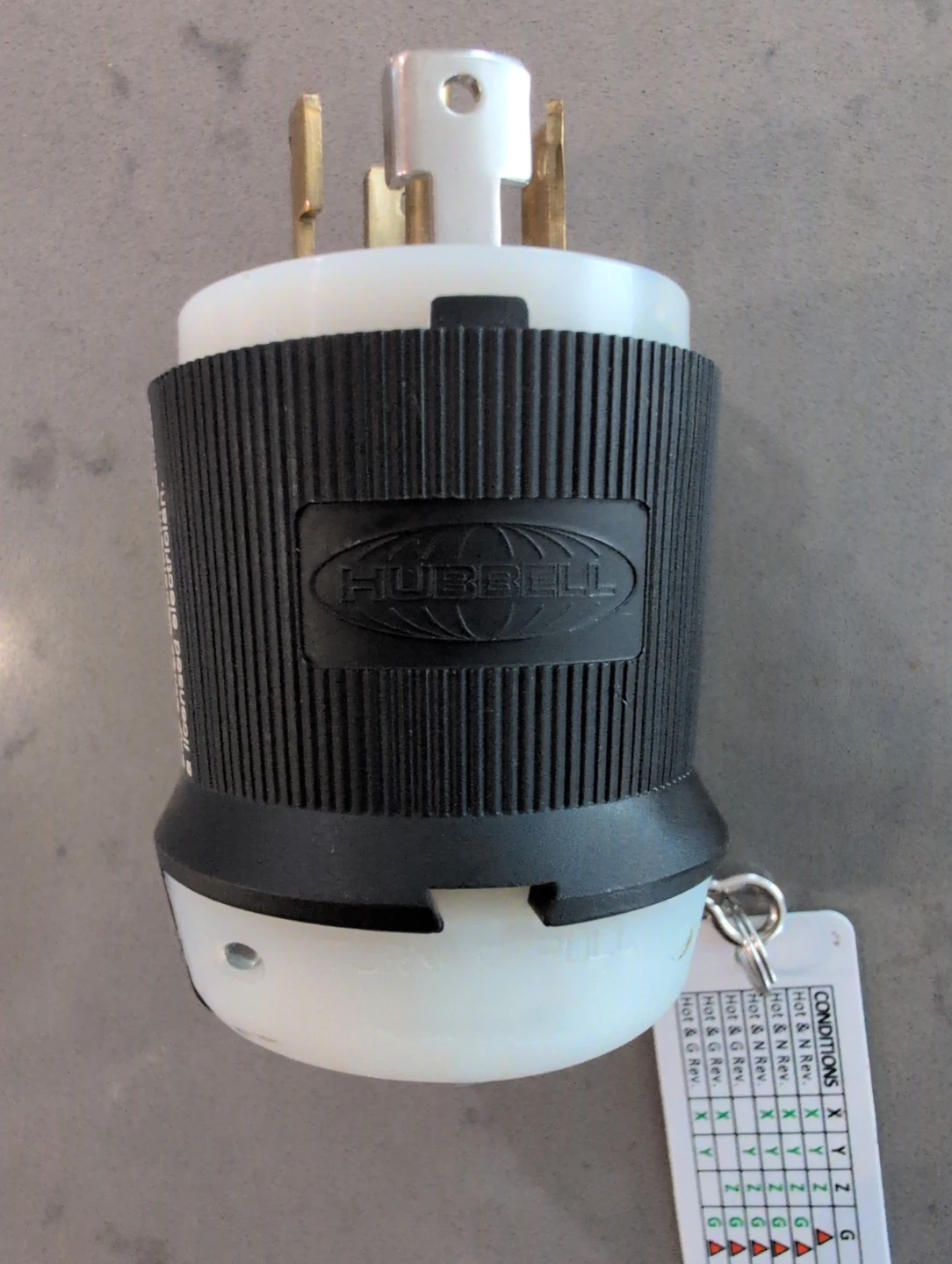 Hubbell 30A 120/208VAC L21-30 Plug