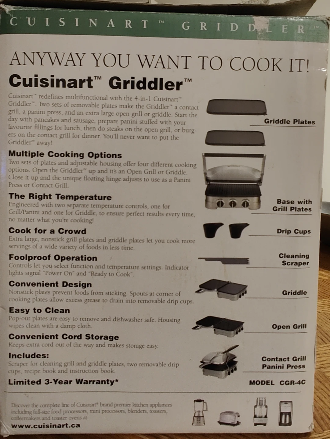 Cuisinart Griddler CGR-4C - photo 2