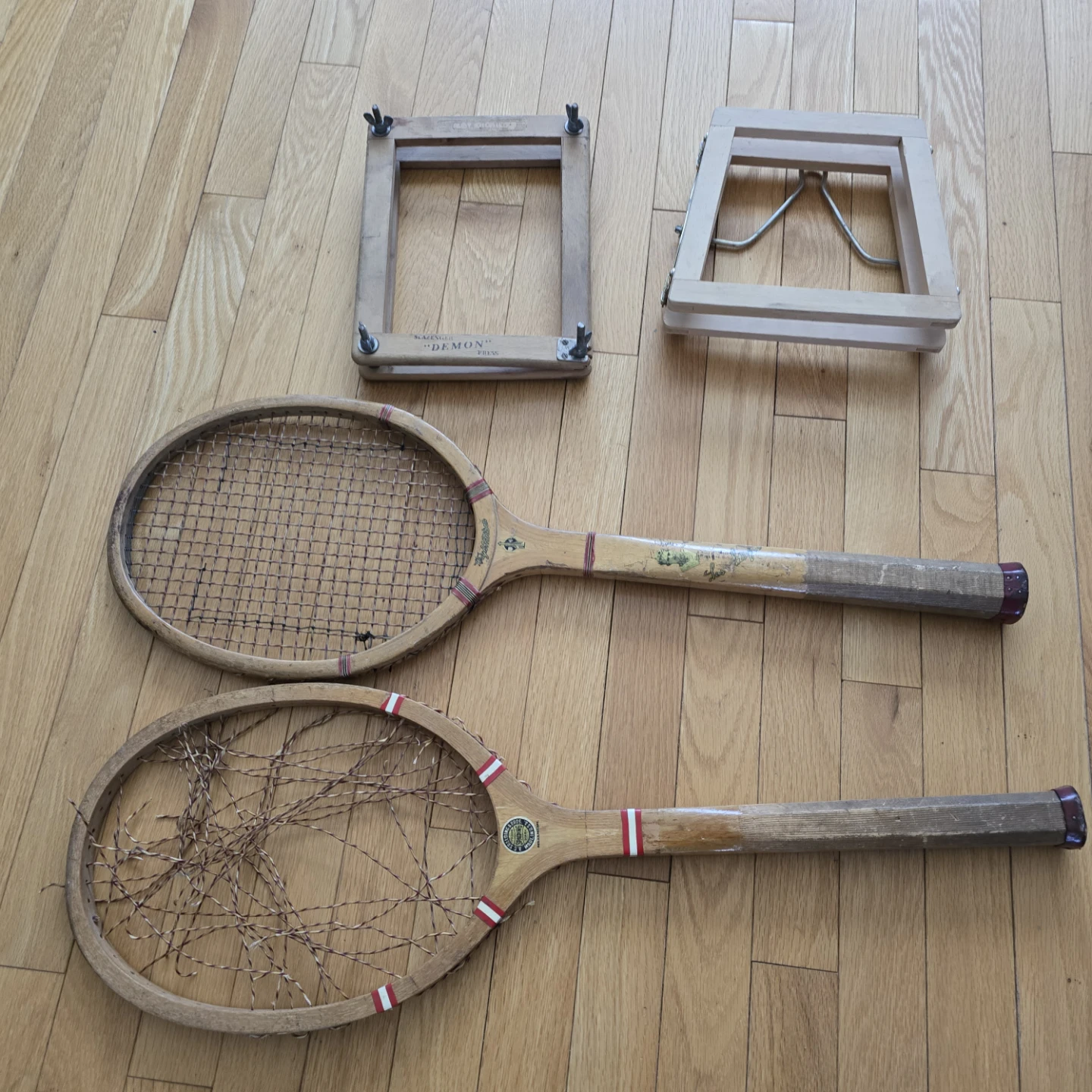 Vintage Tennis Rackets Set