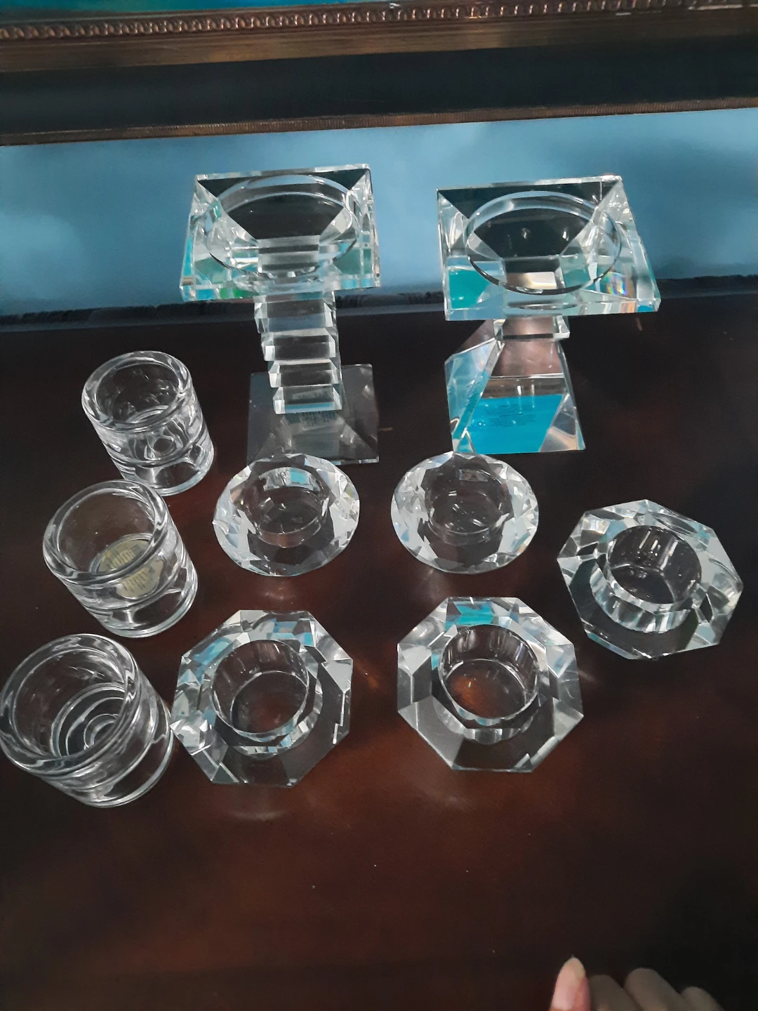 Crystal Candle Holders Set - 9 Pieces - photo 2