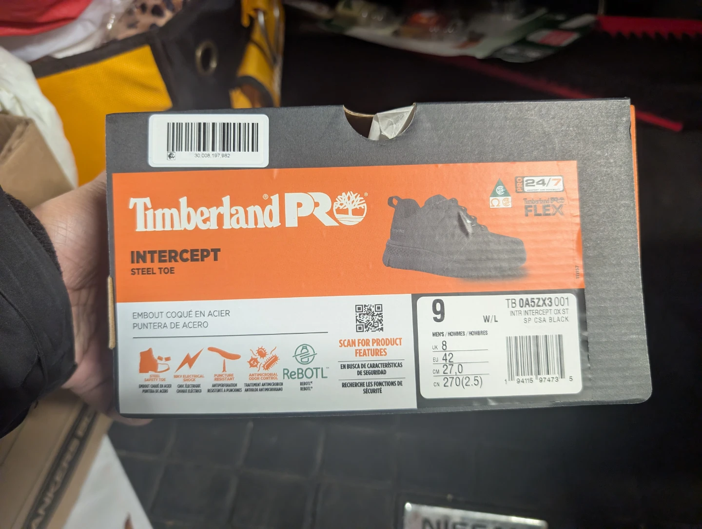 Timberland Pro Intercept Steel Toe Men's Work Shoes - Size 9