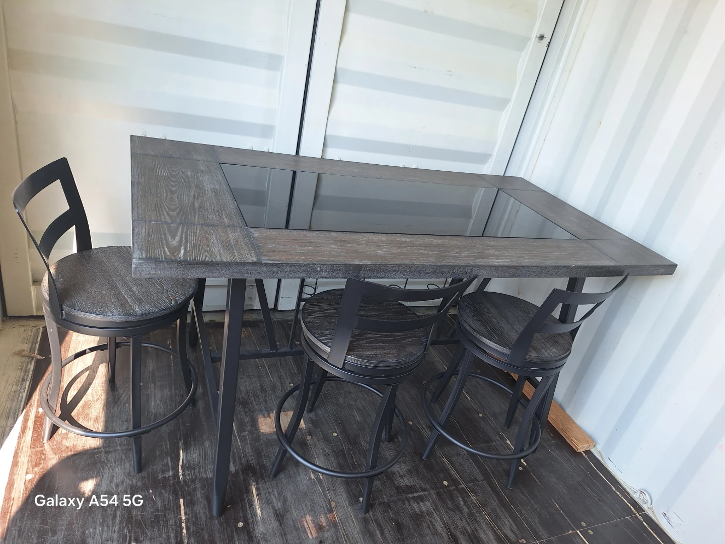 High-Top Dining Set with 6 Swivel Chairs - photo 2