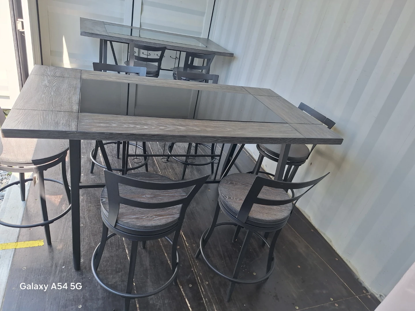 High-Top Dining Set with 6 Swivel Chairs - photo 3