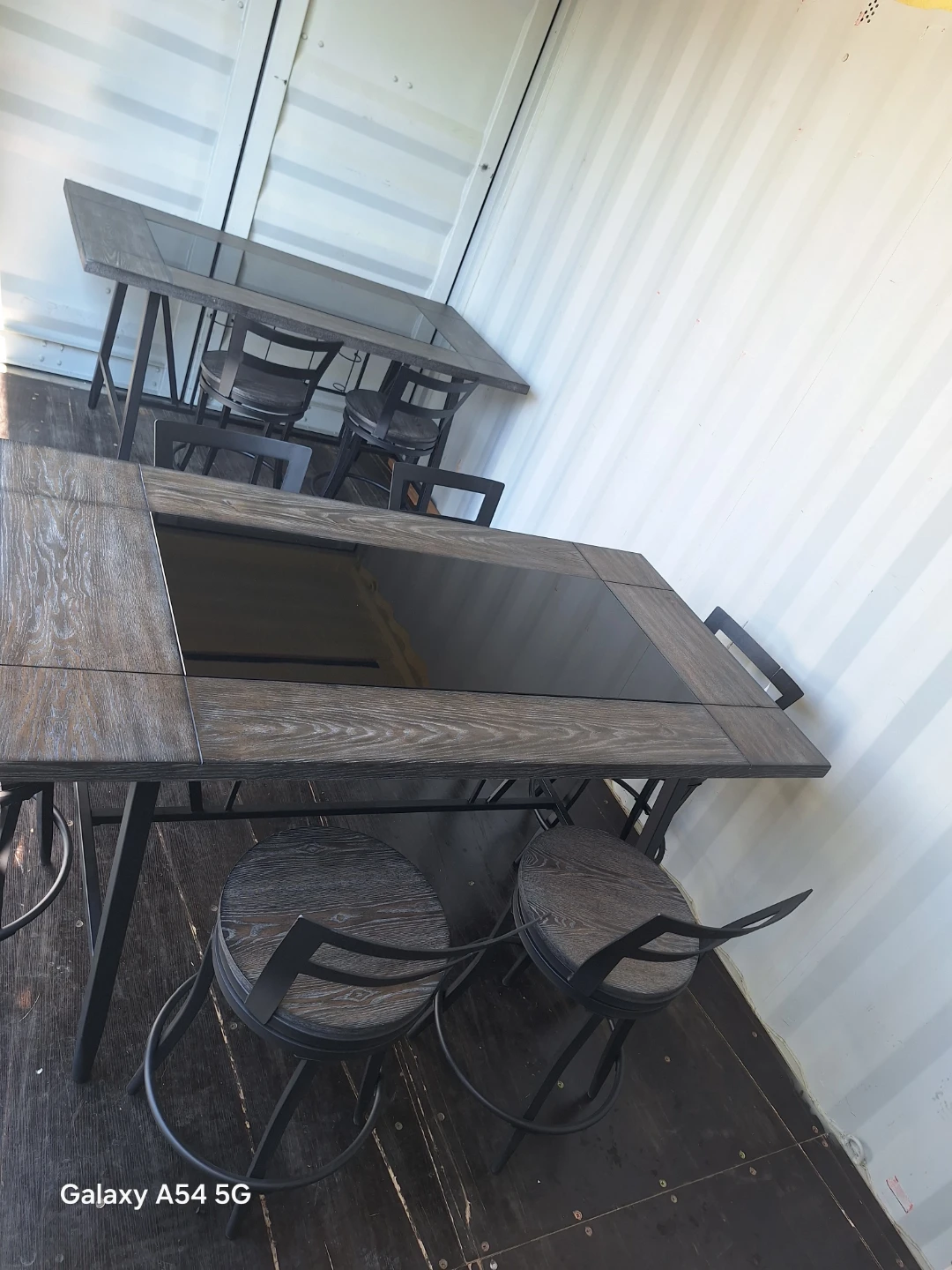 High-Top Dining Set with 6 Swivel Chairs - photo 4