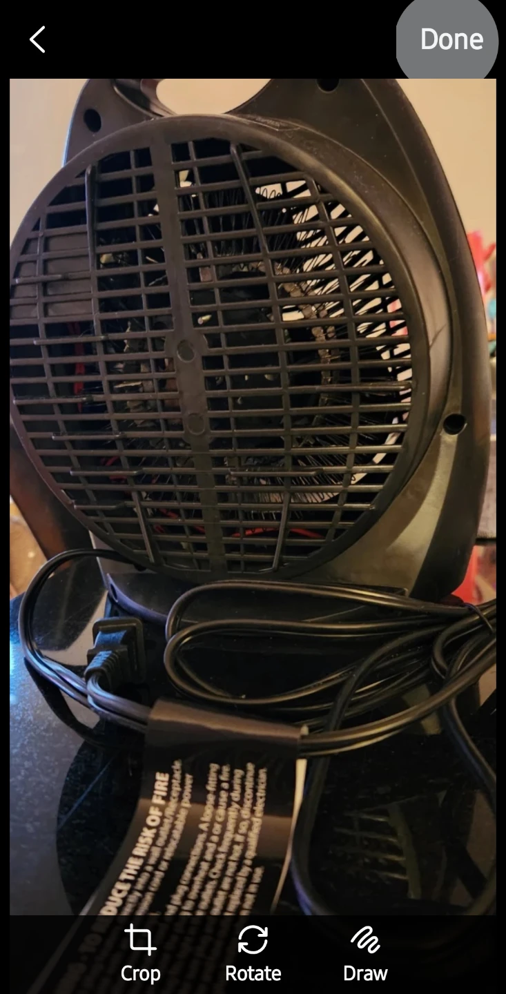 Intertek Black Portable Electric Heater Fan - photo 2
