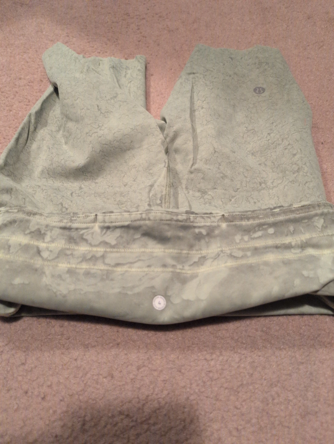 Lululemon Bike Shorts - Pale Green Tie-Dye Pattern - photo 3