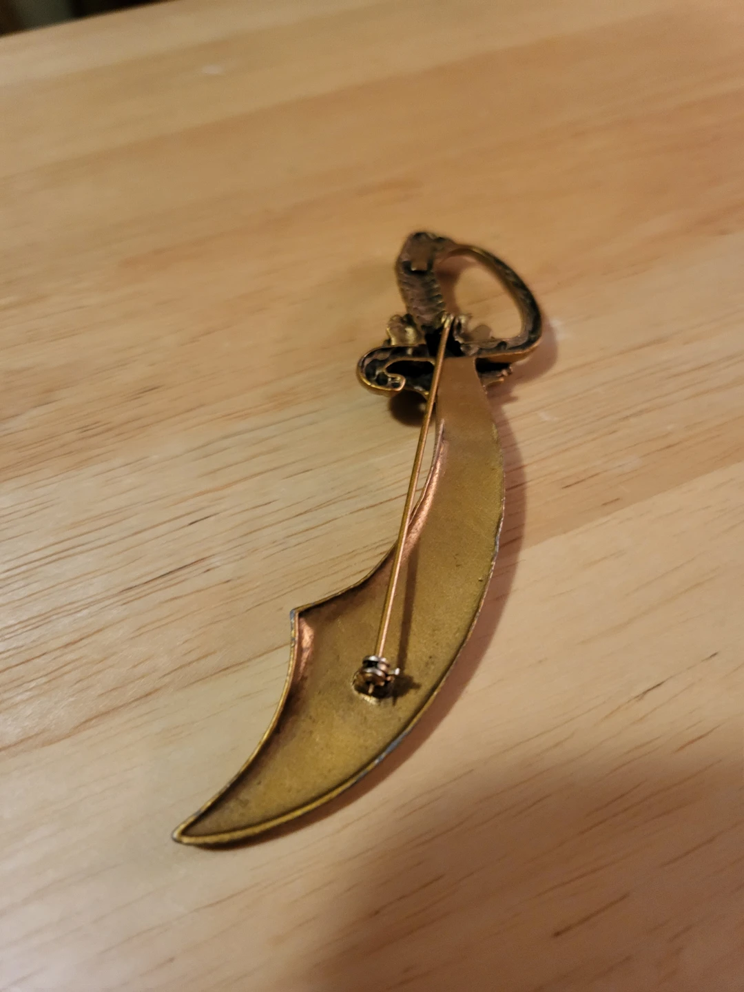 Vintage Sword  Crown Brooch 1950's - photo 3