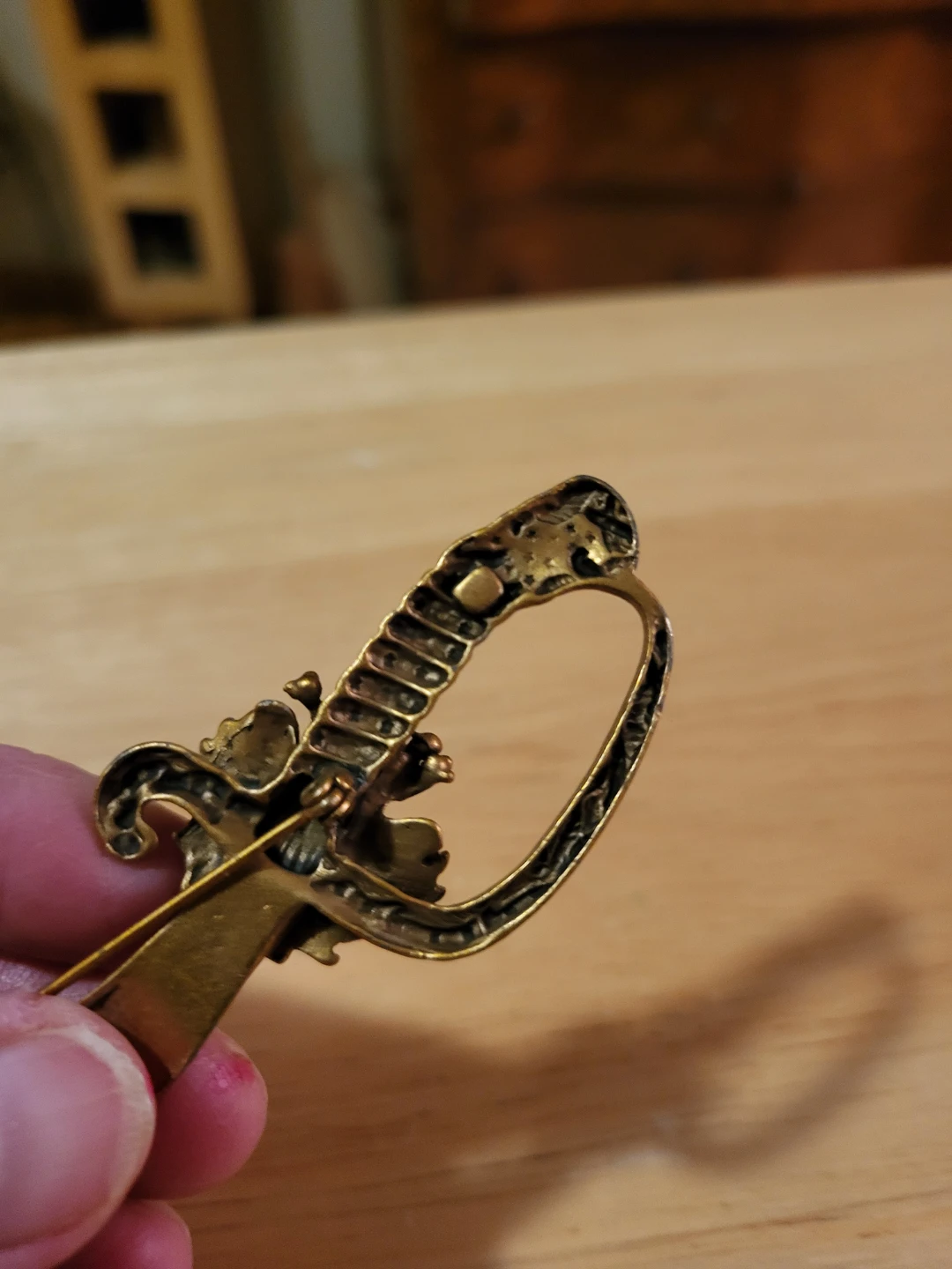 Vintage Sword  Crown Brooch 1950's - photo 4