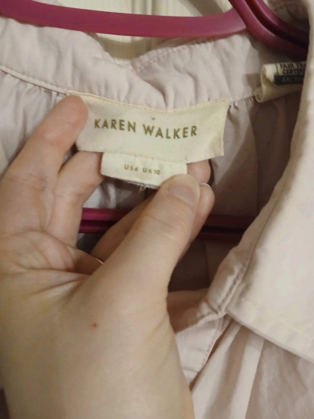 KAREN WALKER light pink sleeveless blouse, size 6 - photo 5