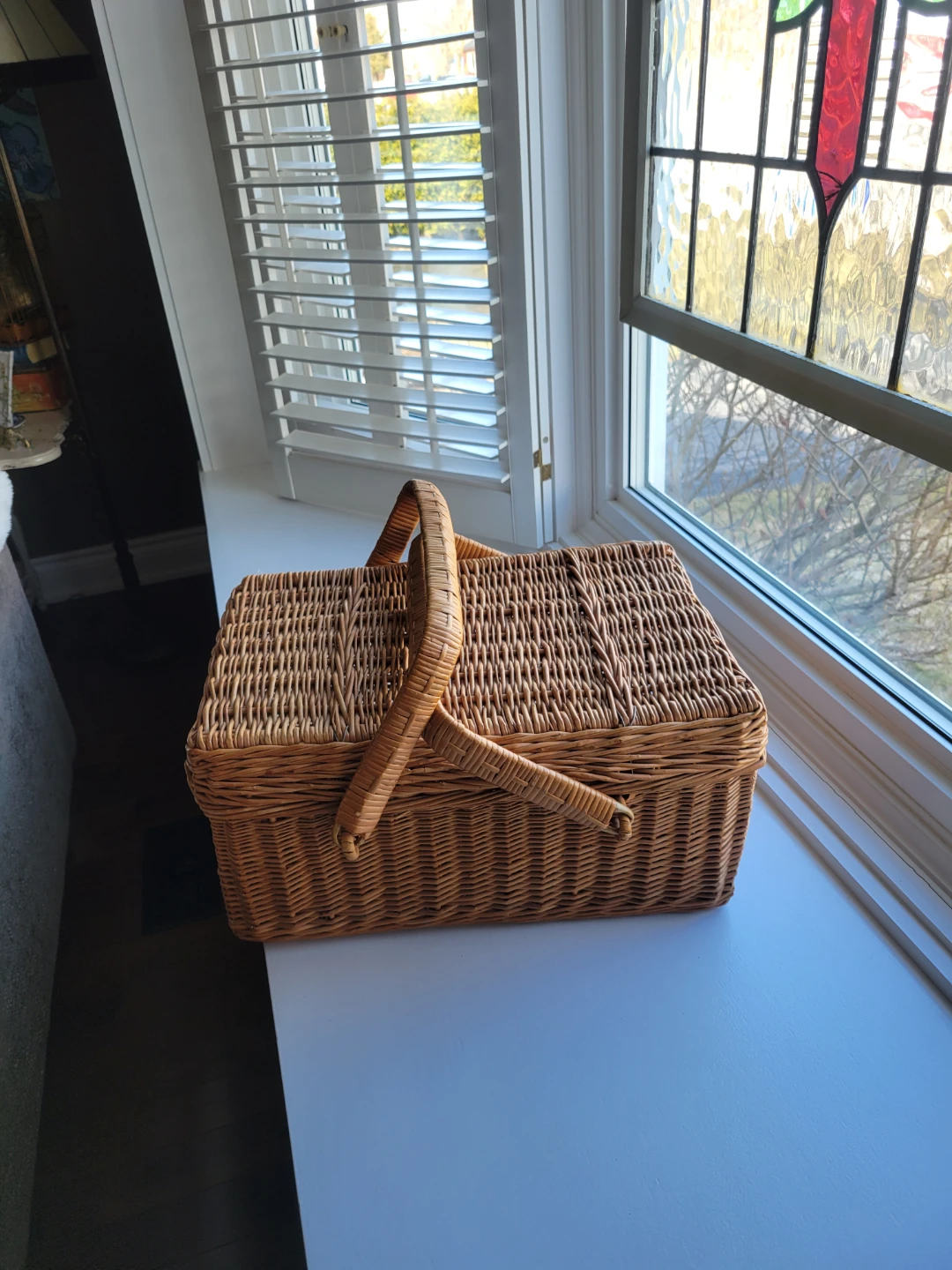 Wicker Picnic Basket with Handles - photo 2