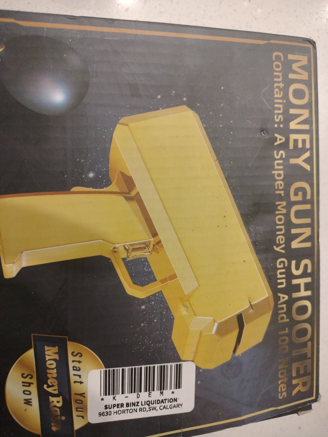 Money Gun Shooter with 100 Notes