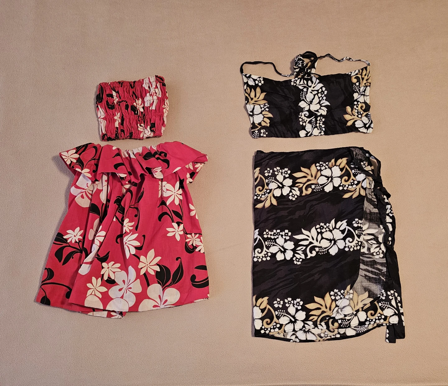 Girls Hawaiian 2-piece outfits Size 4-6 Years $2 for All
