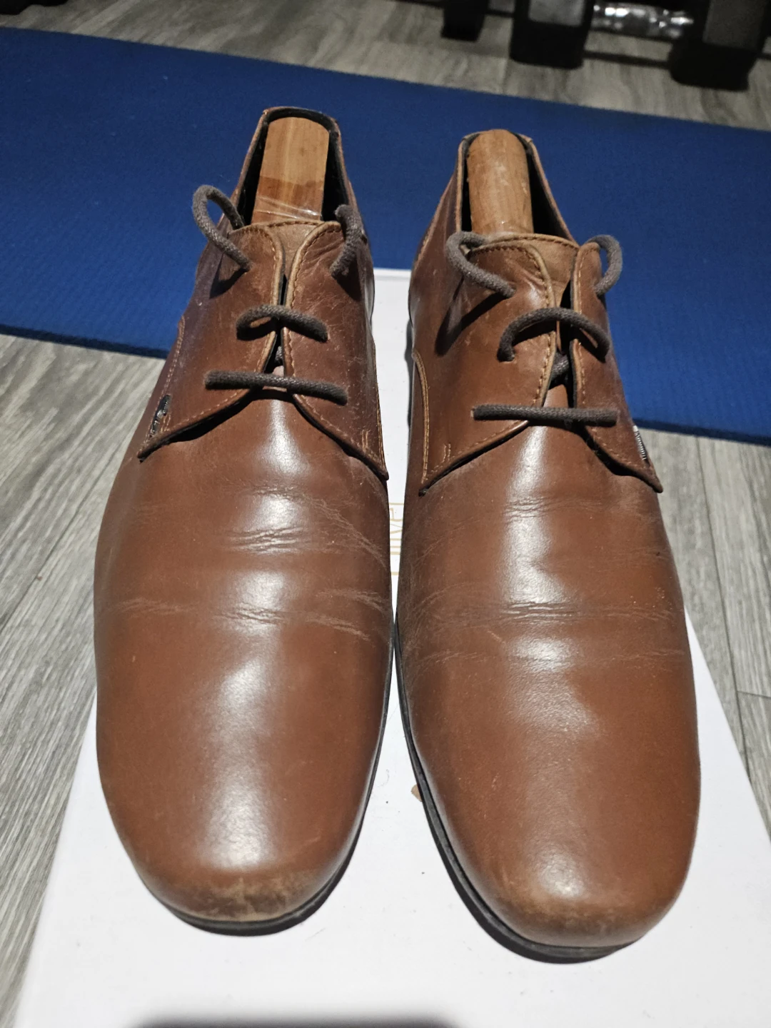 Lacoste Paris Brown Leather Dress Shoes