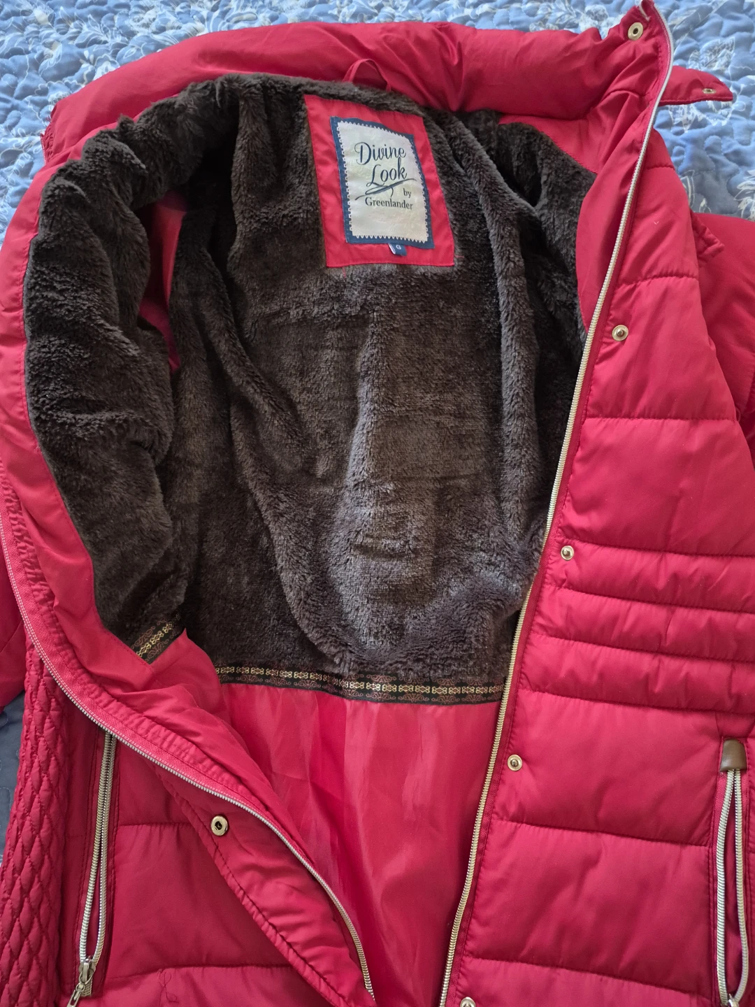 Red Puffer Coat with Hood - photo 5