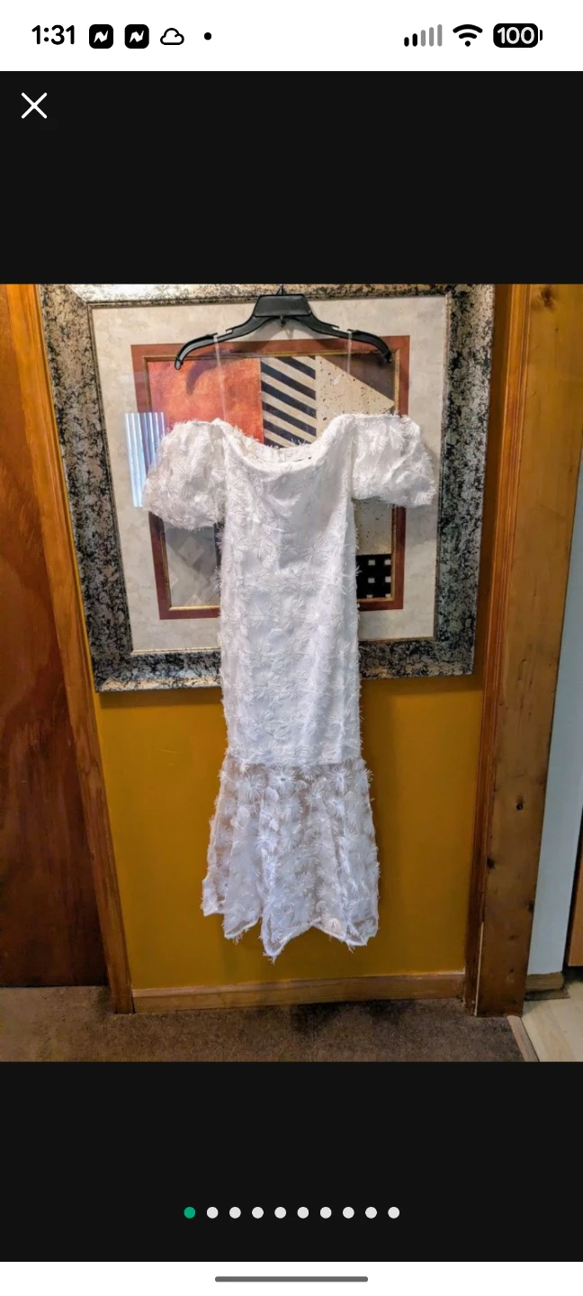 New York and Company Puff Sleeve Off-The-Shoulder Sheath Dress - photo 2