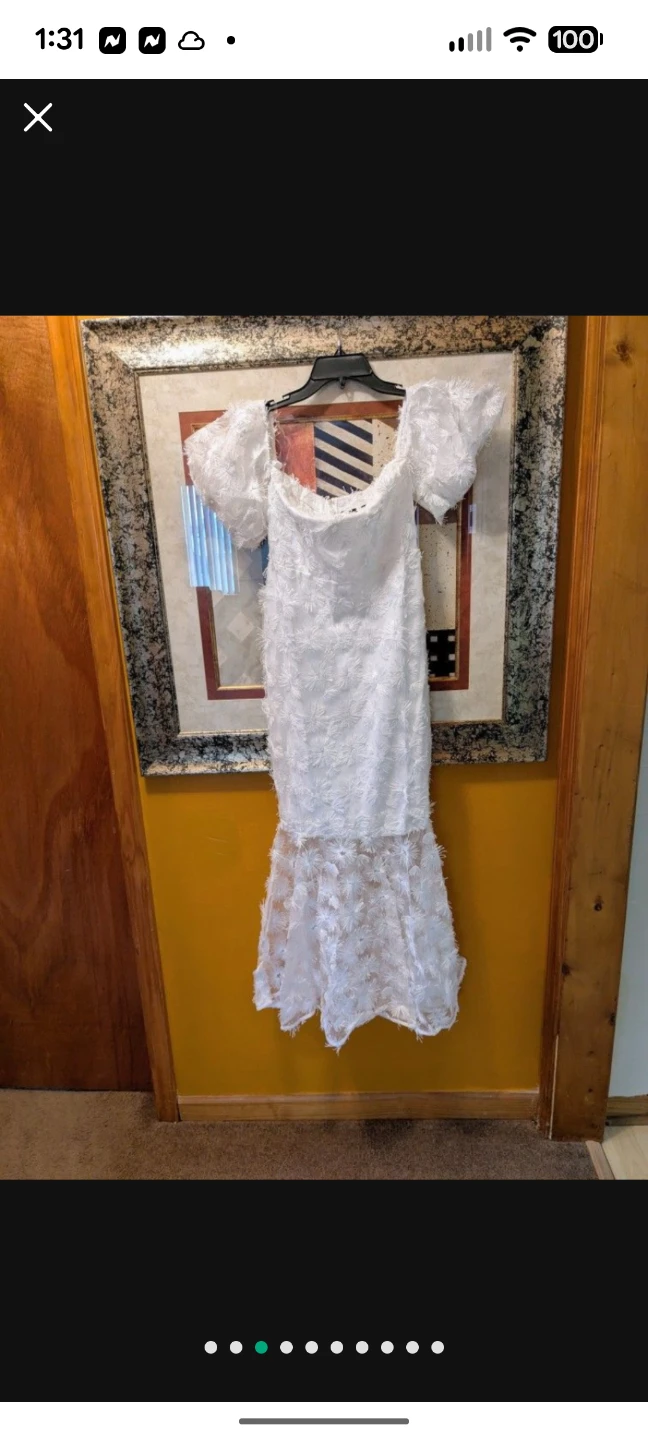 New York and Company Puff Sleeve Off-The-Shoulder Sheath Dress - photo 4