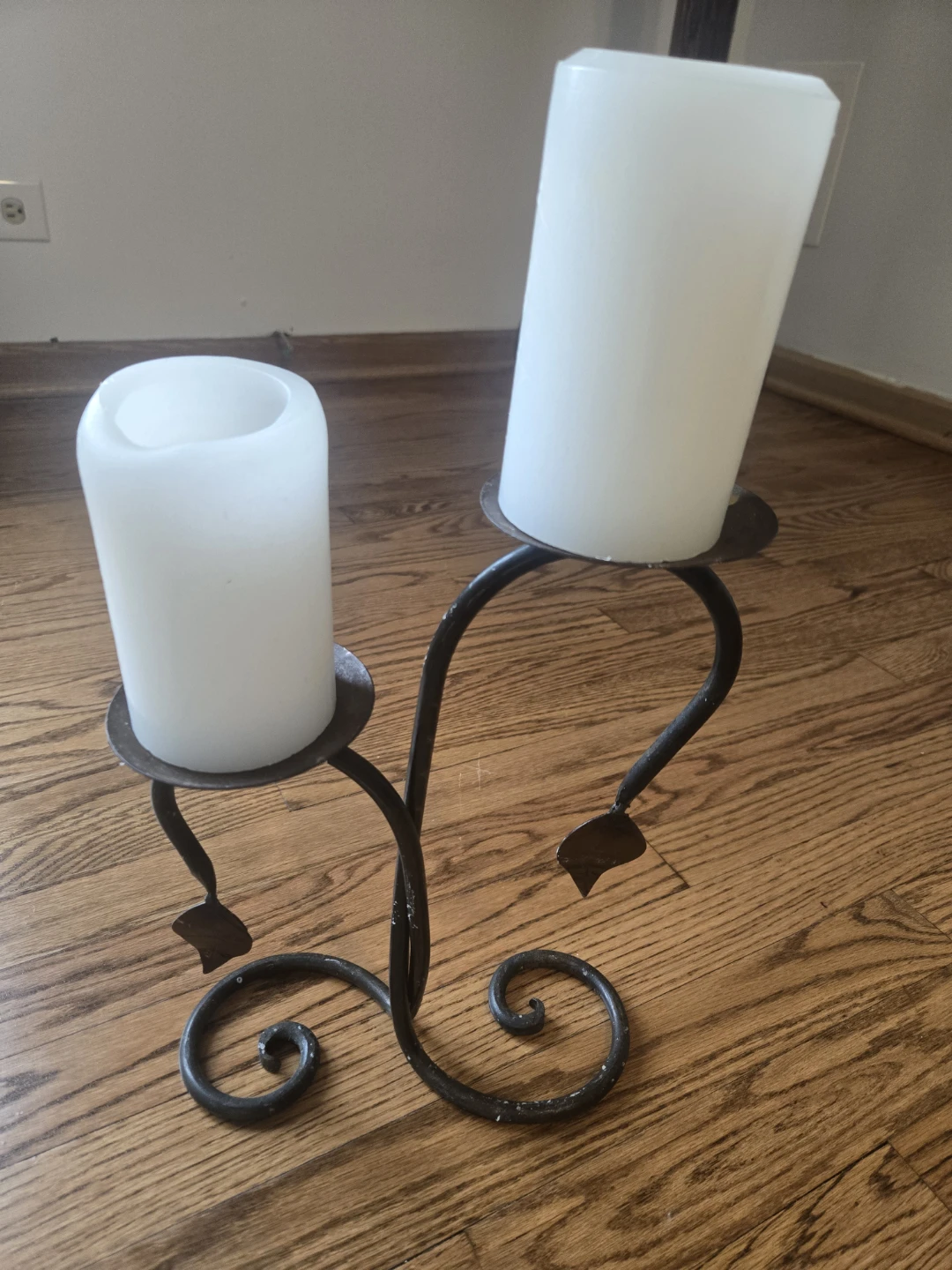 Metal 2-Candle Candelabra