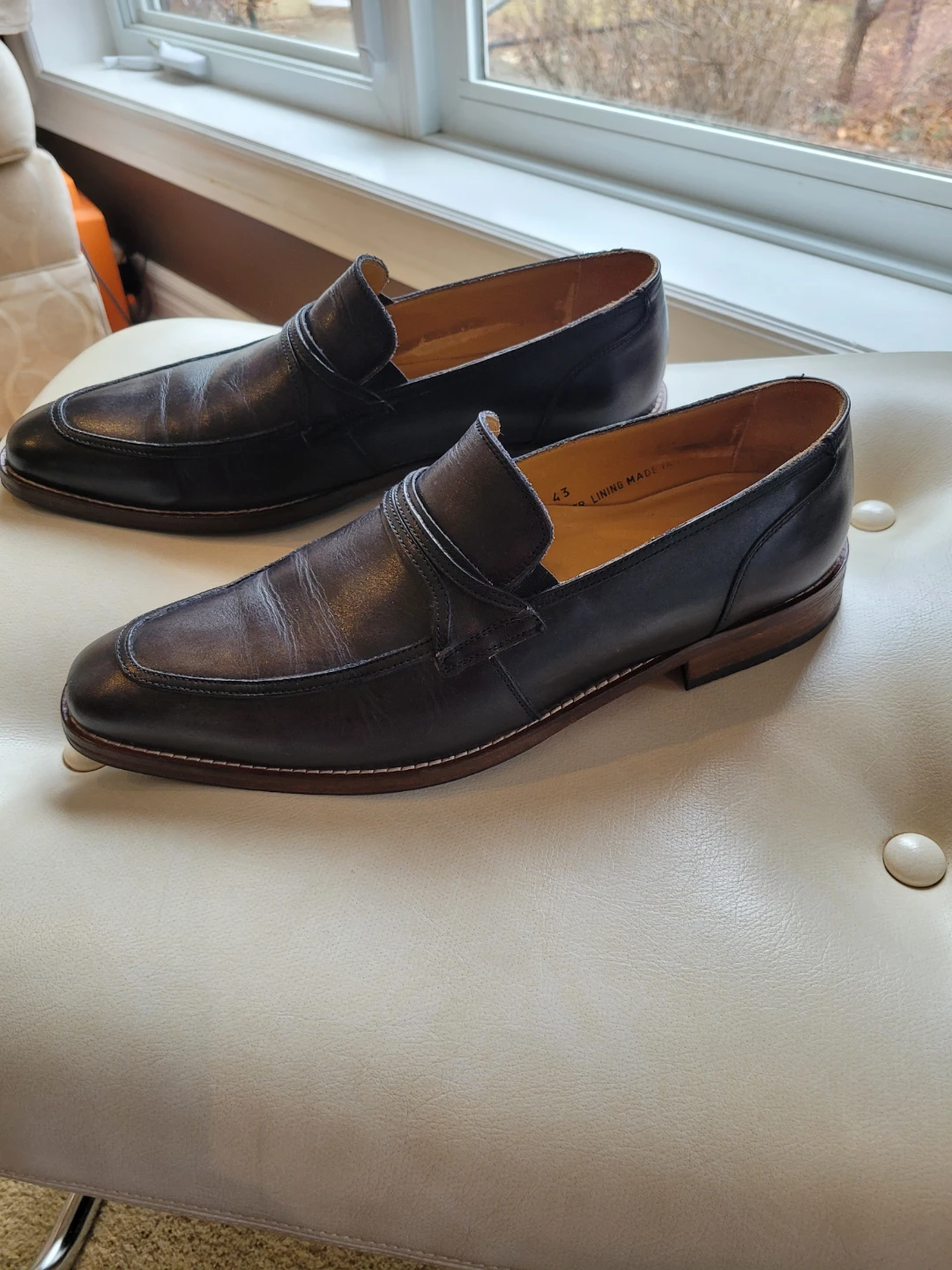 Ron White Leather Loafers sz 43 - photo 2