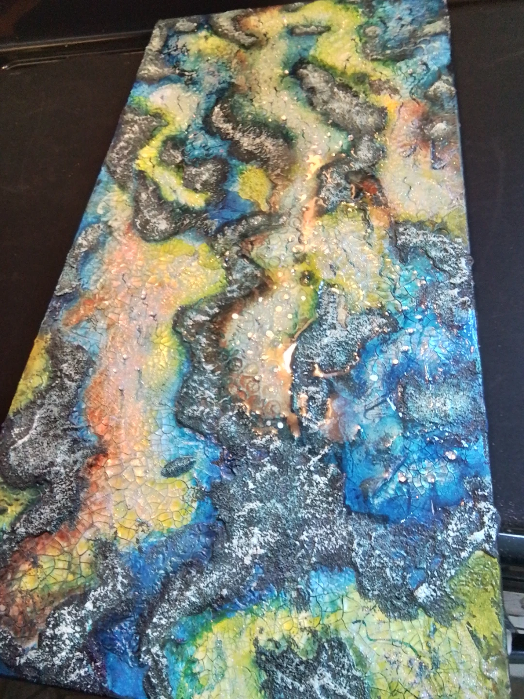 Shimmering Textured Abstract – “Courants Tropicaux” (2016) by - photo 5