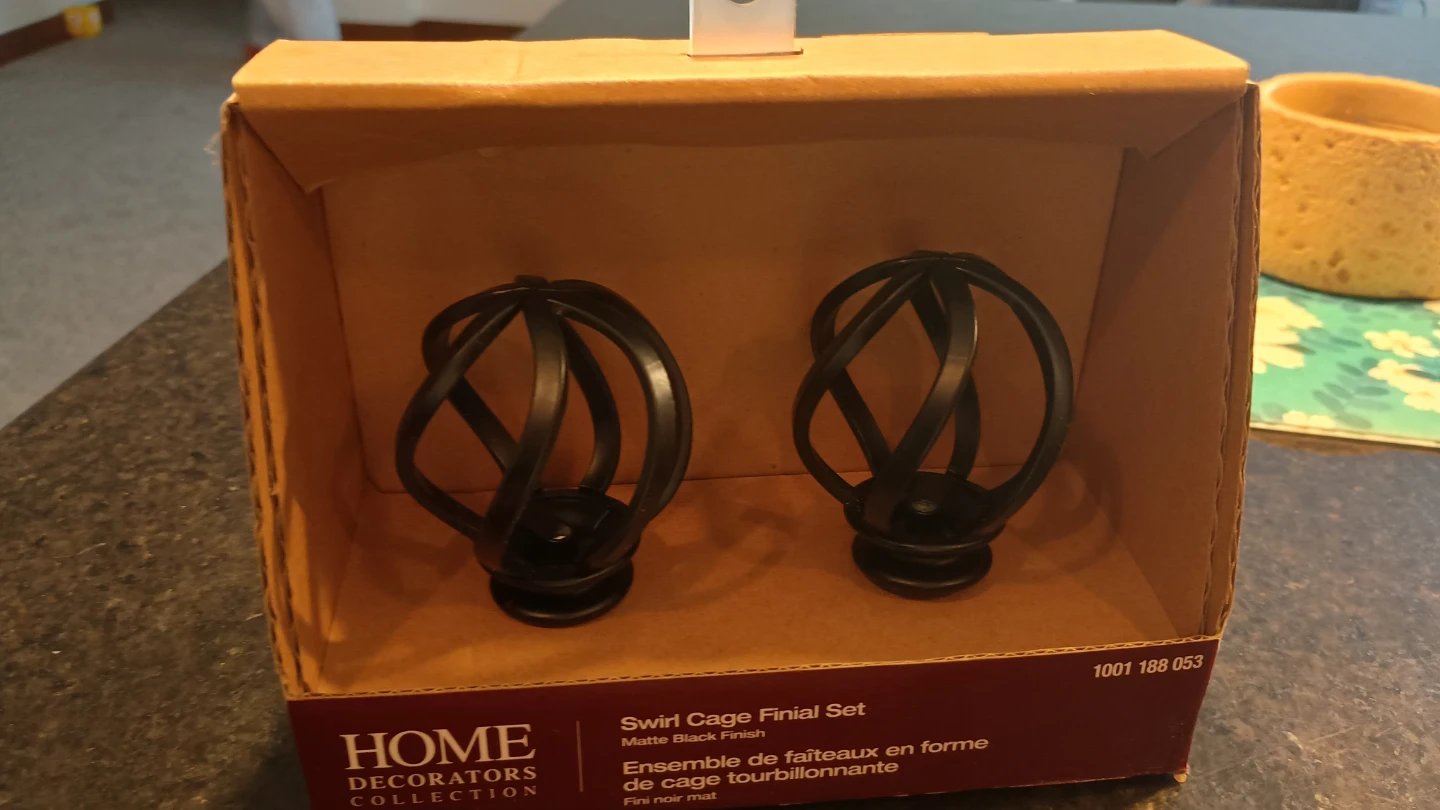 Home Decorators Collection Swirl Cage Finial Set