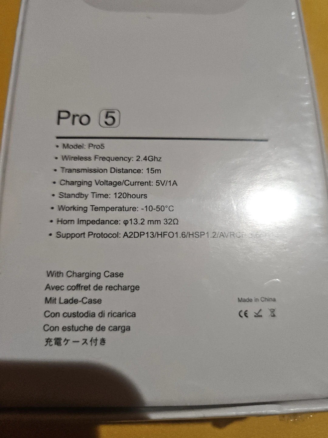 Pro 5 Wireless Earbuds with Charging Case - photo 2
