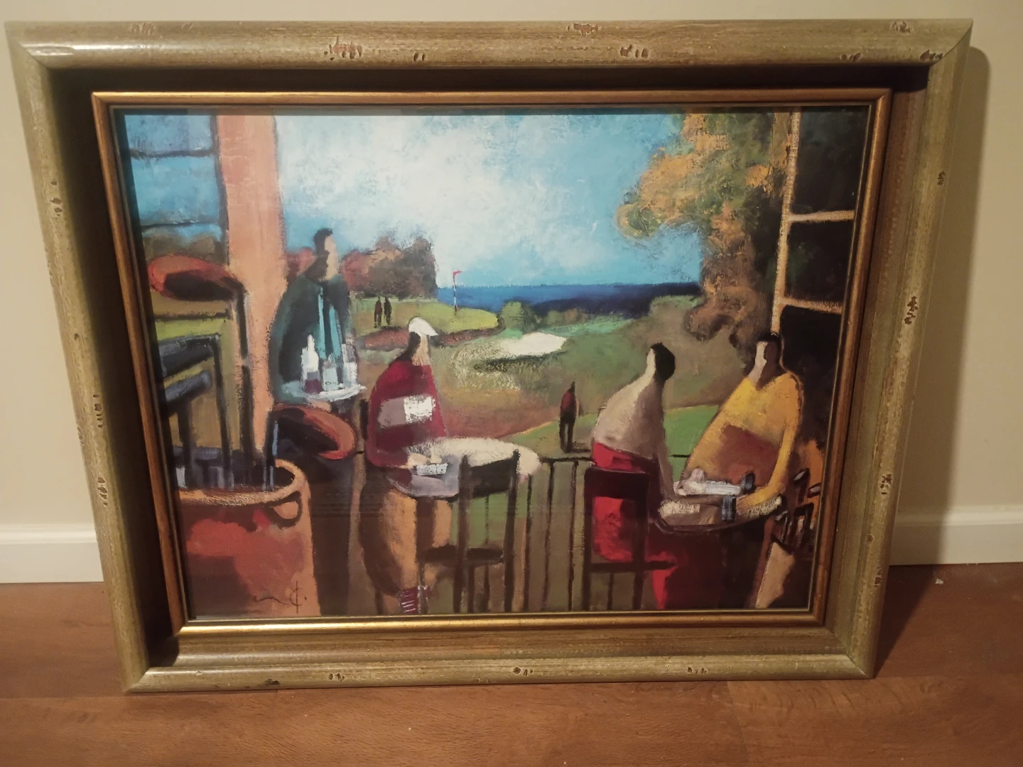 SIGNED PAINTING BY DIDIER LOURENCO TITLED " BOLSA CON PALOS"
