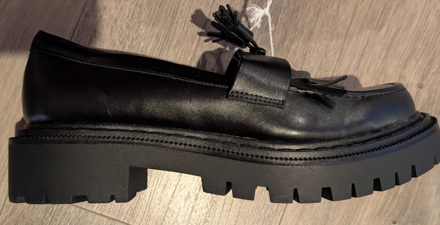 American Eagle Black Loafers with Tassels and Fringe - photo 3
