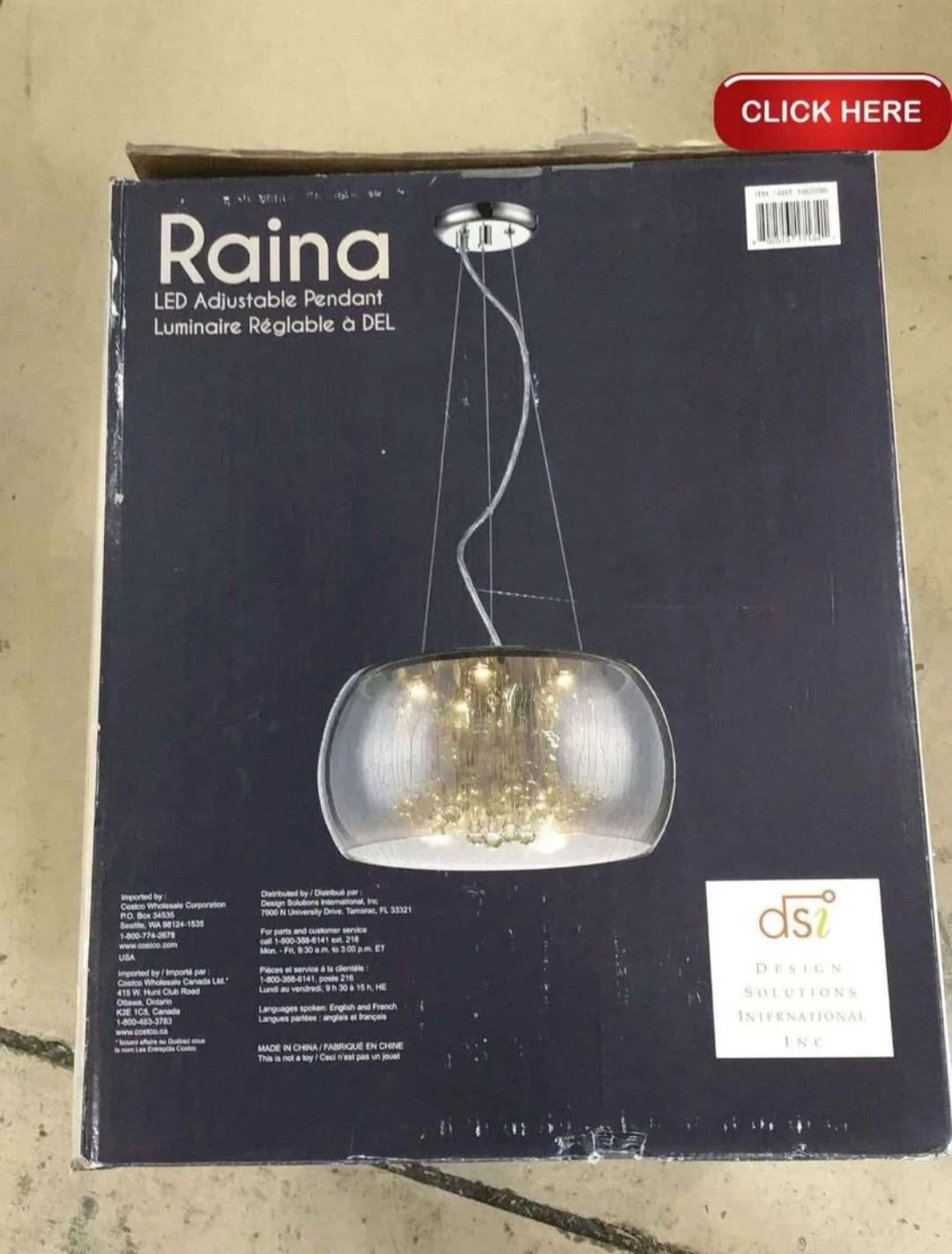 LED Adjustable Pendant Chrome finish Smoky glass shade with ... - photo 2