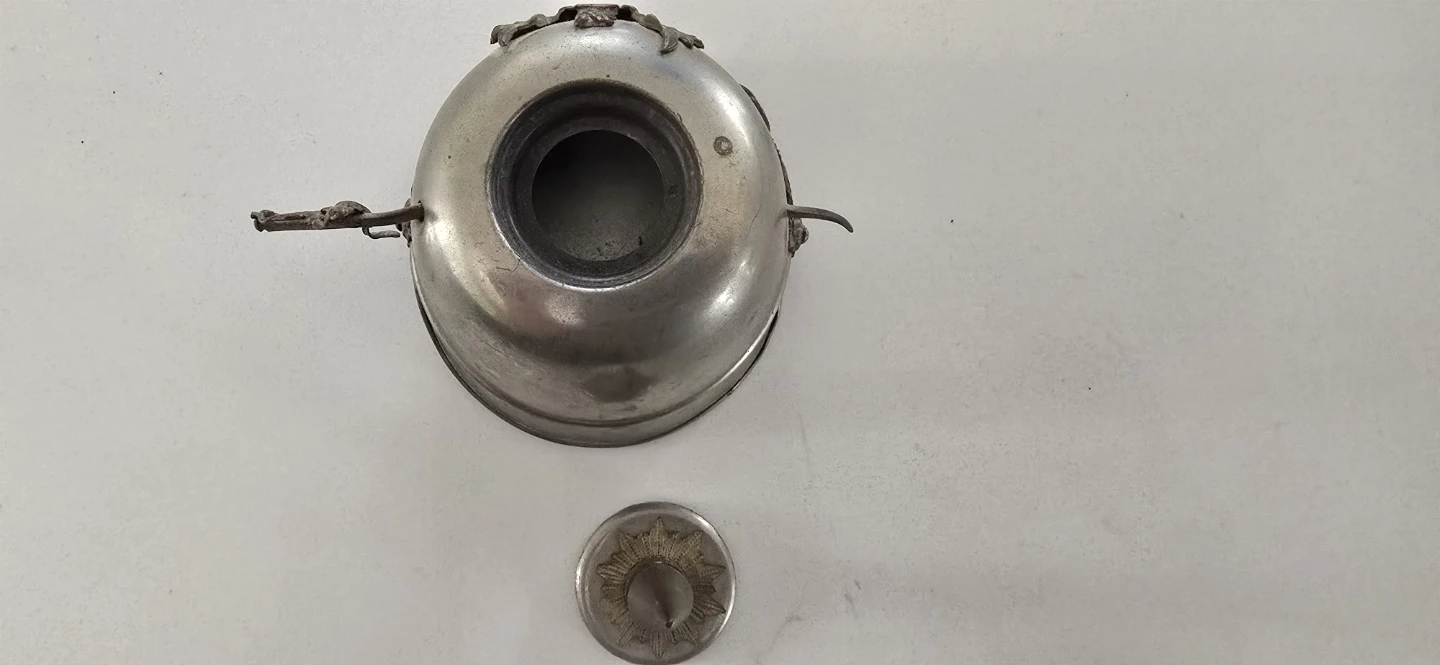 Vintage Metal Helmet Humidor - photo 3