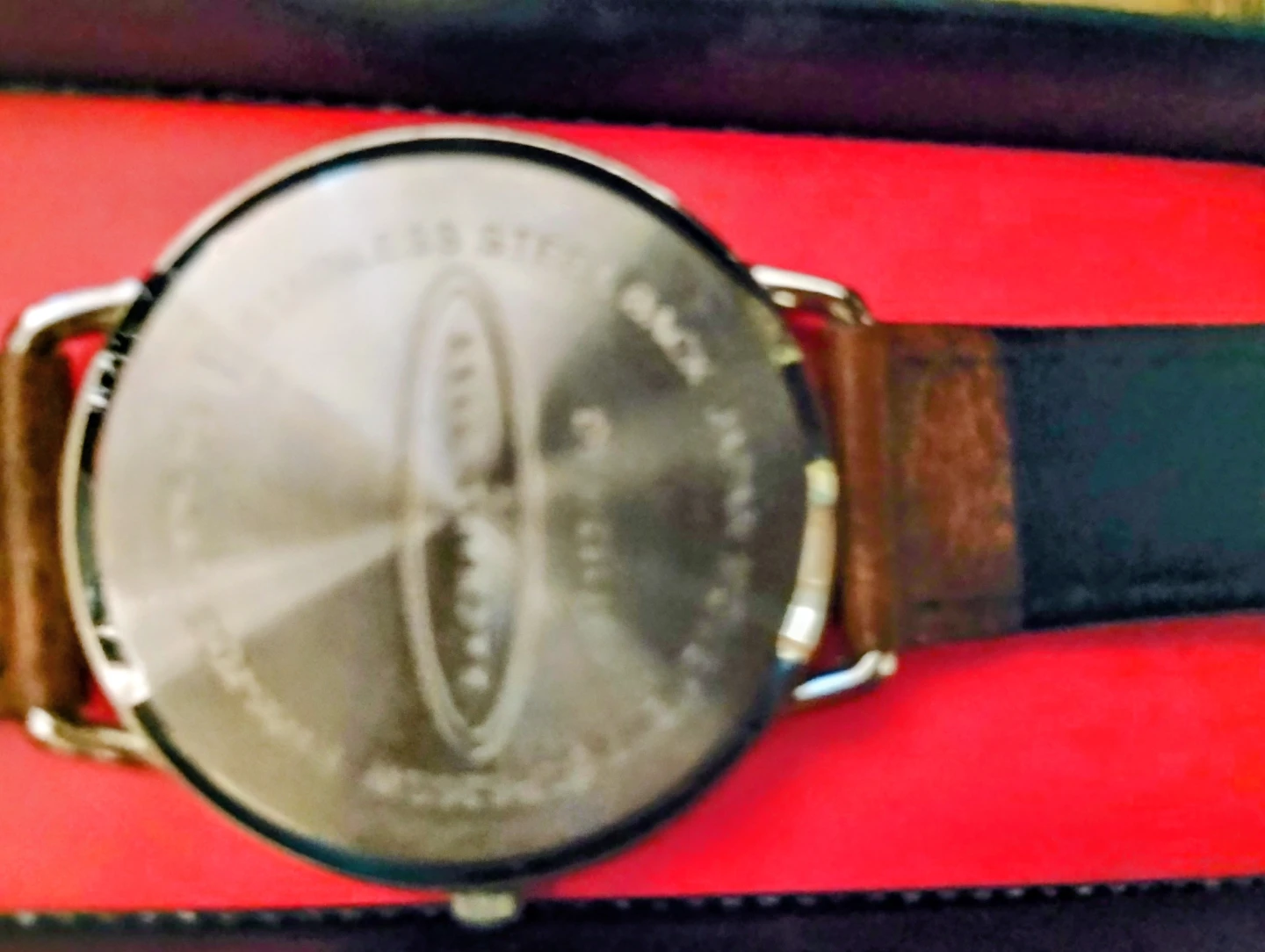 Cat Face Watch with Brown Leather Band - photo 5
