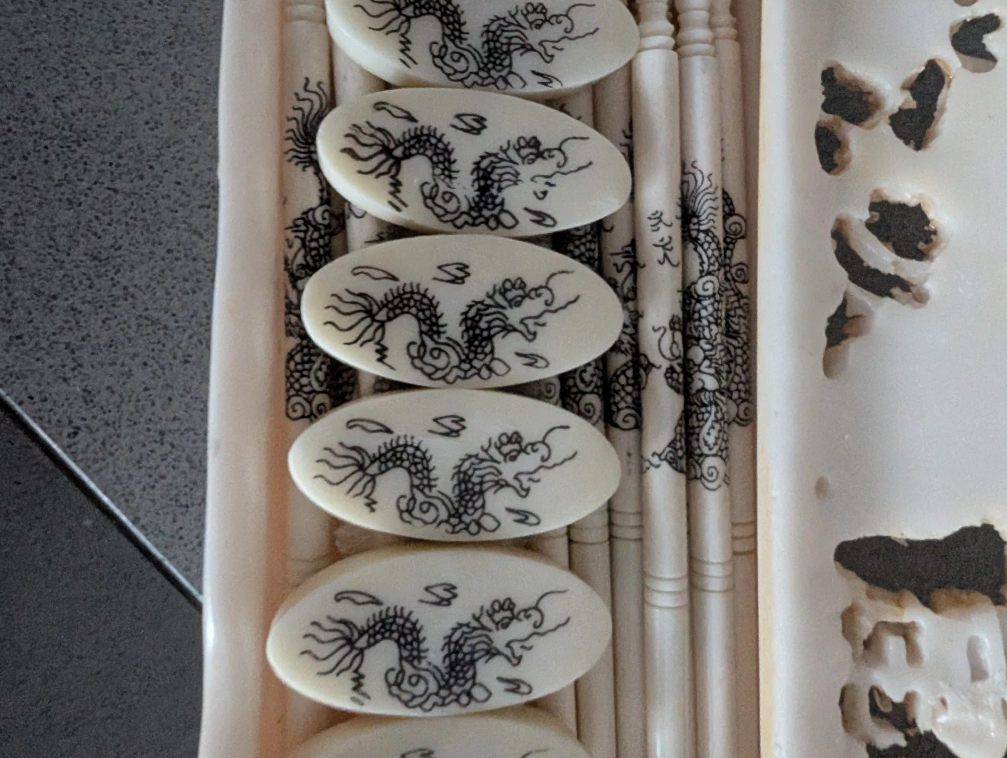 Dragon Carved Chopstick Set with Case