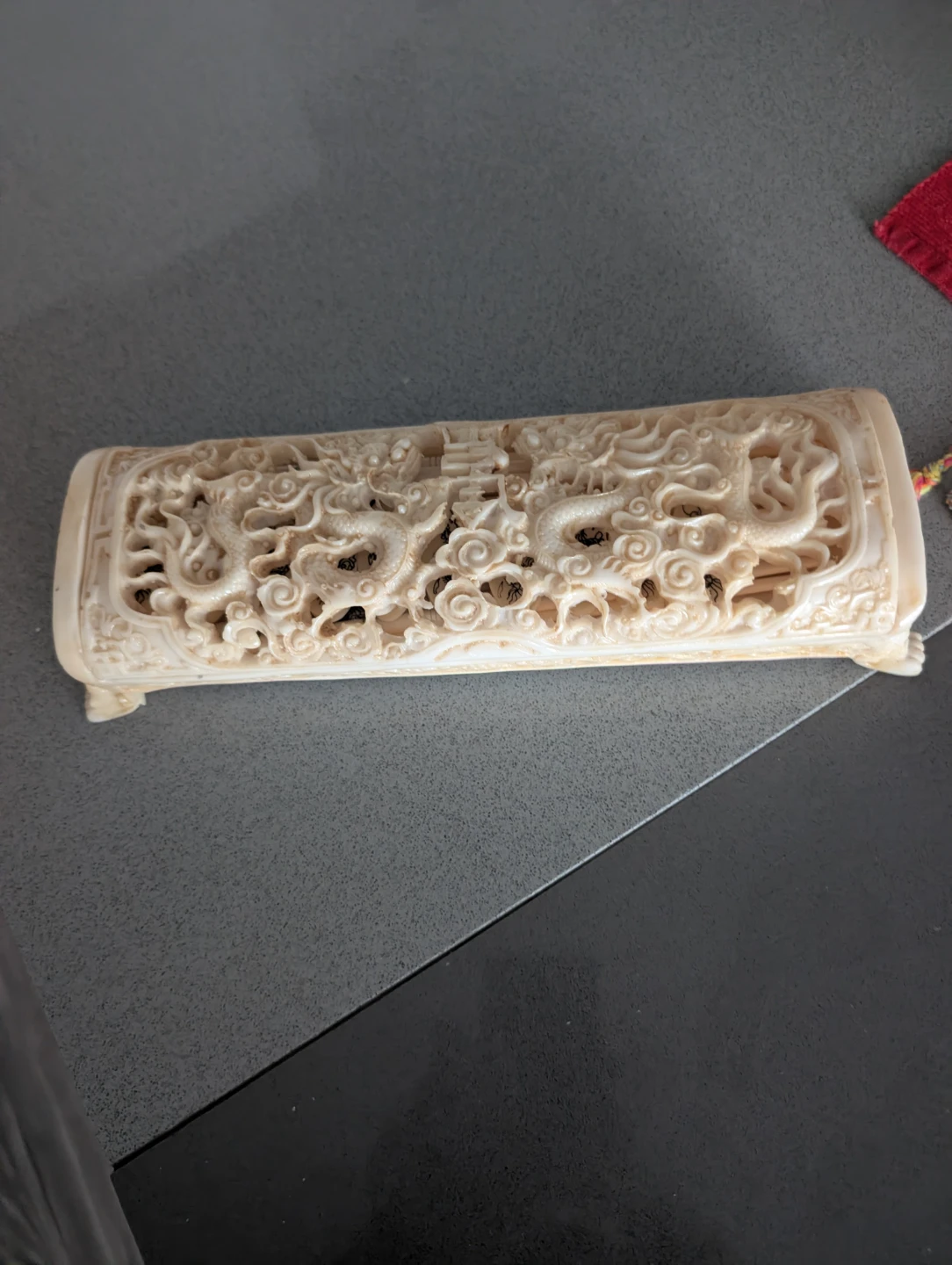 Dragon Carved Chopstick Set with Case - photo 2