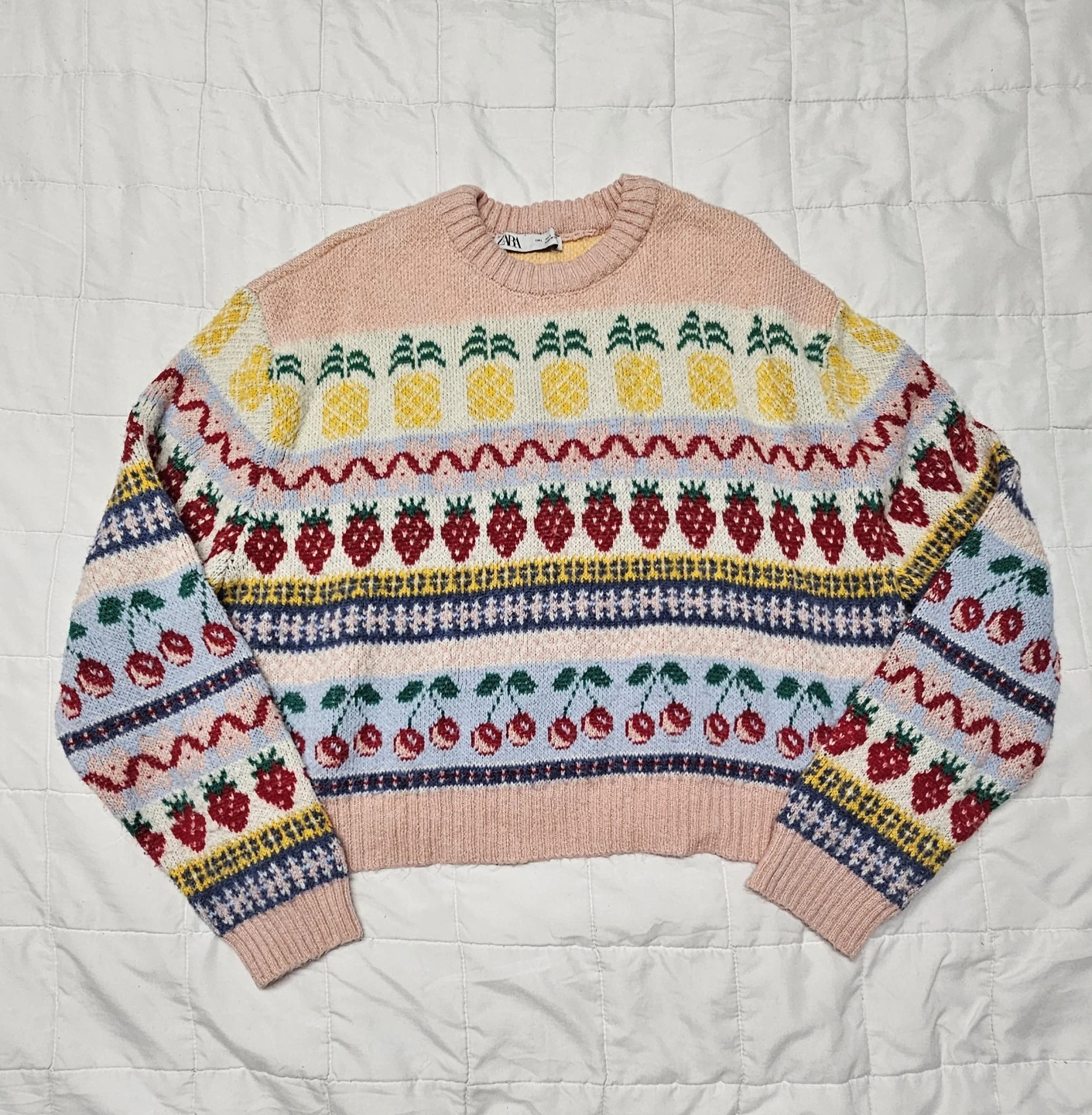 Zara Fruit Print Sweater