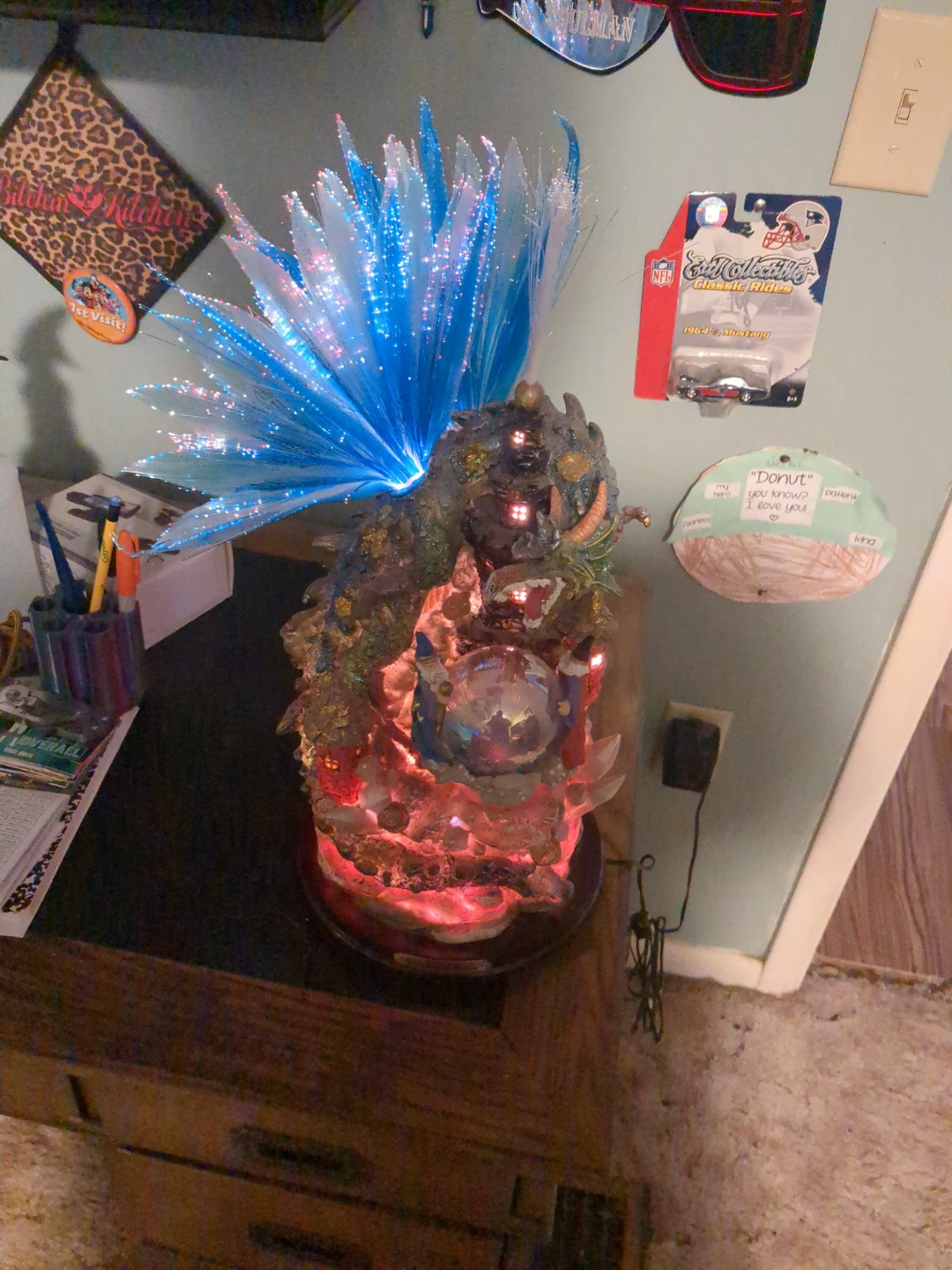 Dragon Crystal Ball Fiber Optic Light Lamp