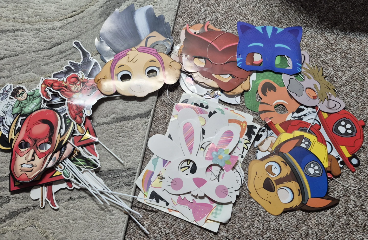 Assorted Kids Party Masks & Photo Booth Props