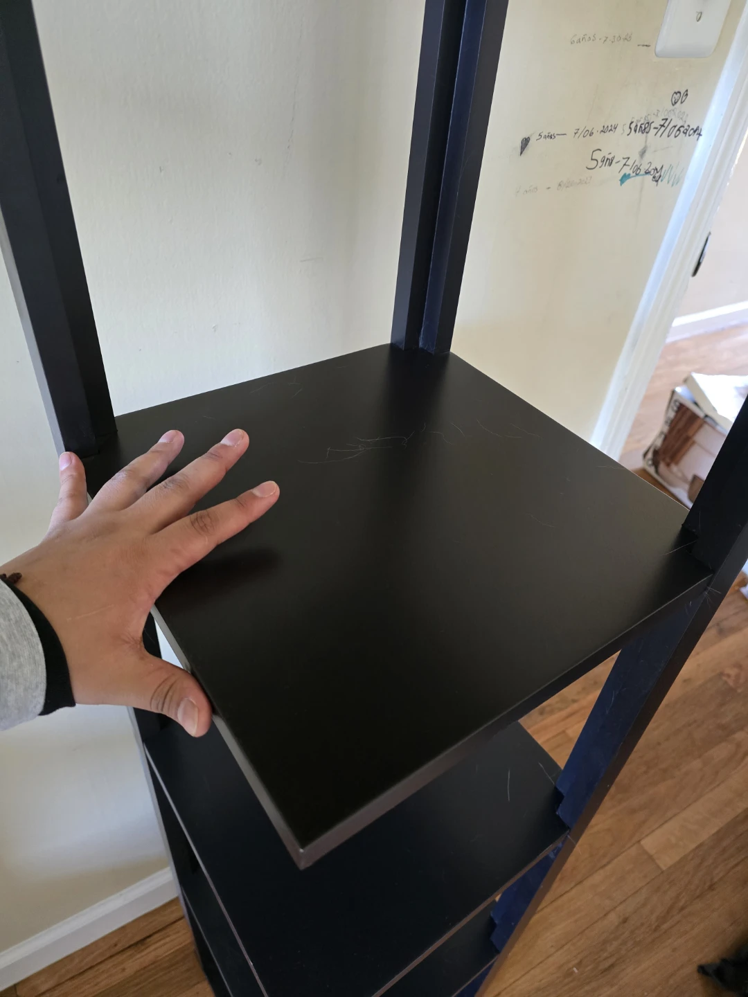Black 5-Shelf Ladder Bookshelf - photo 4
