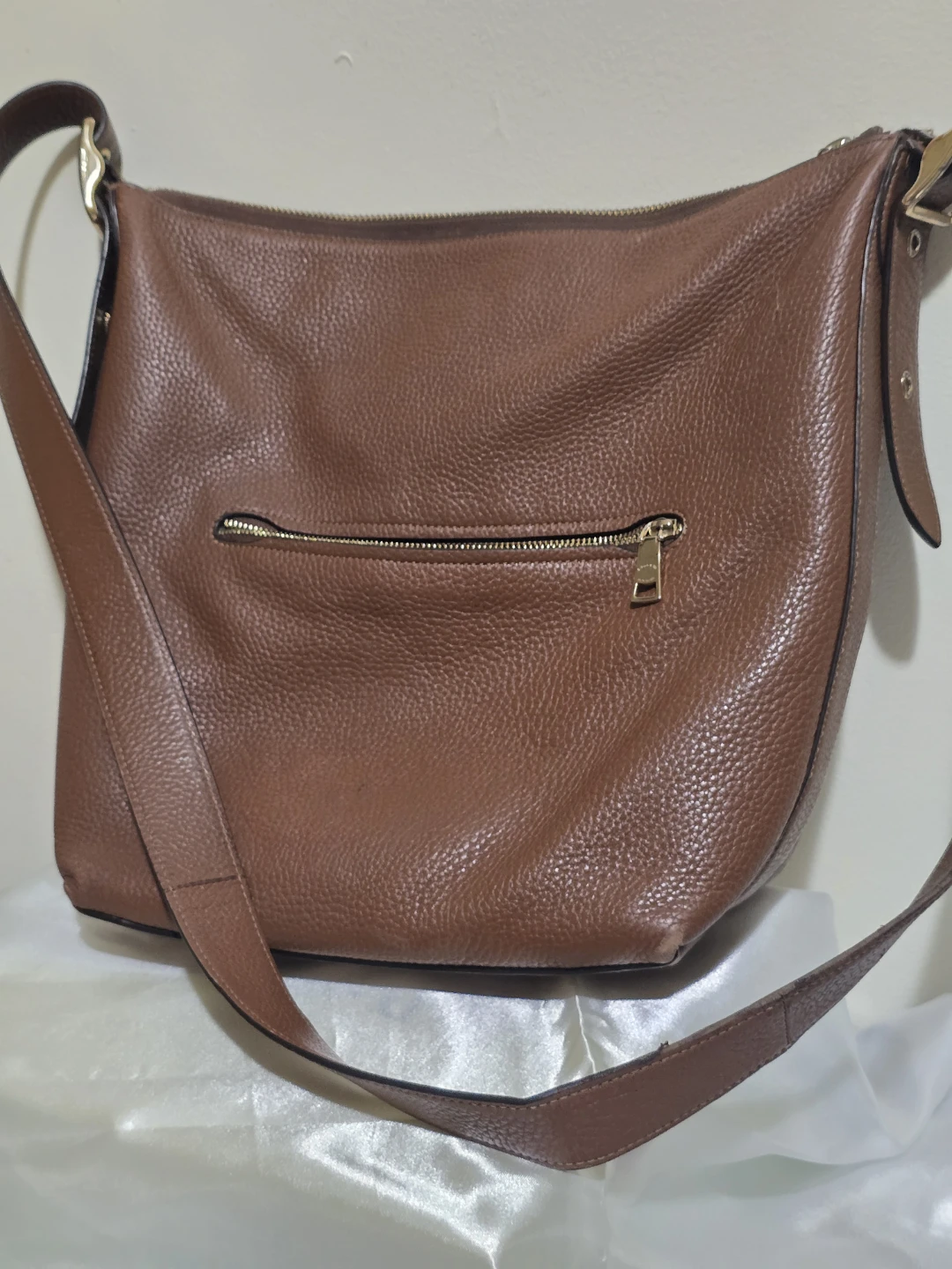 Brown Pebble Leather Crossbody - photo 5