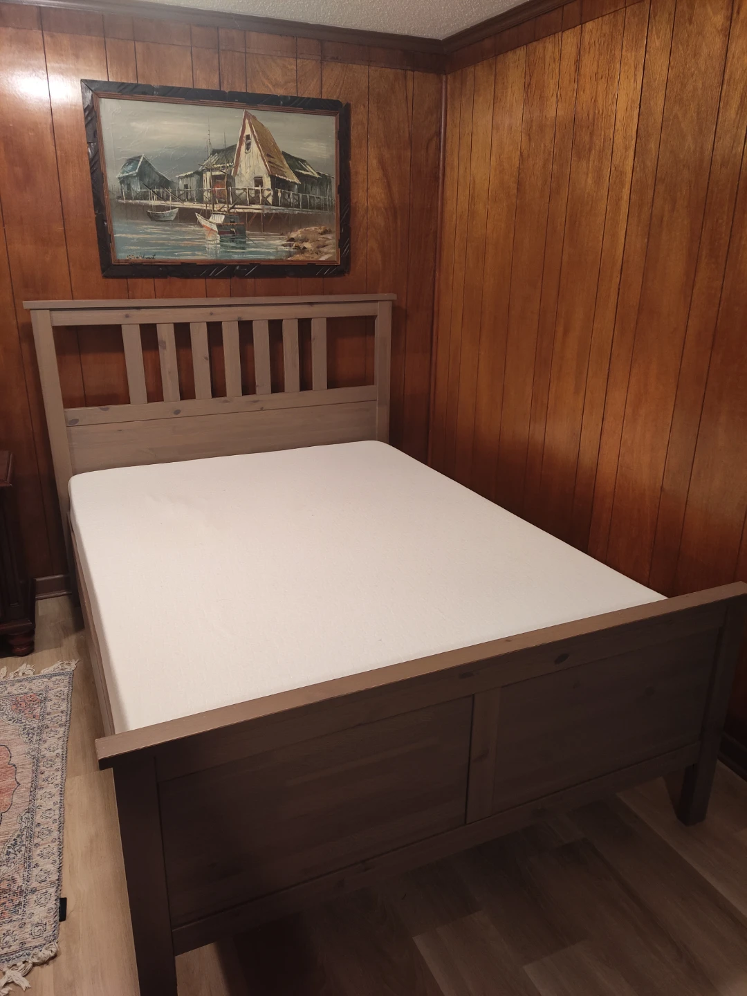 Full/Double Ikea Wooden Bed Frame and Mattress