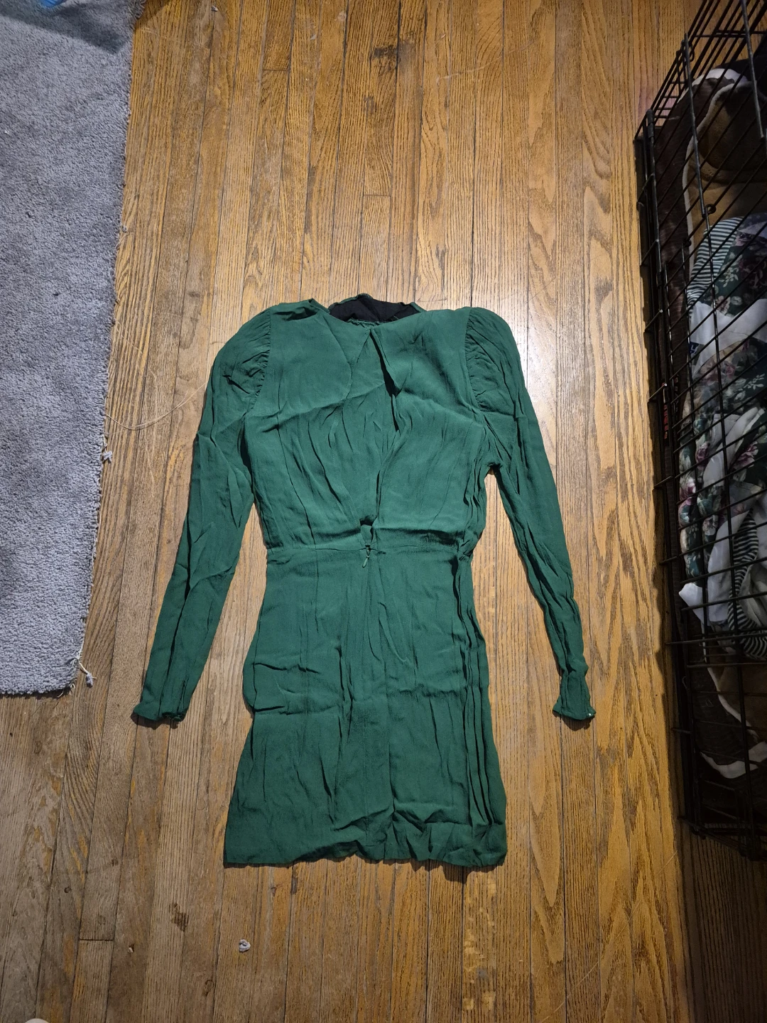 H&M Green Long Sleeve Dress US/CA 4 - photo 2