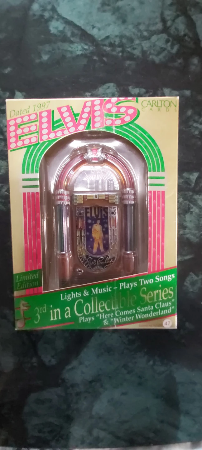 Carlton Elvis Jukebox Christmas Ornament 1997